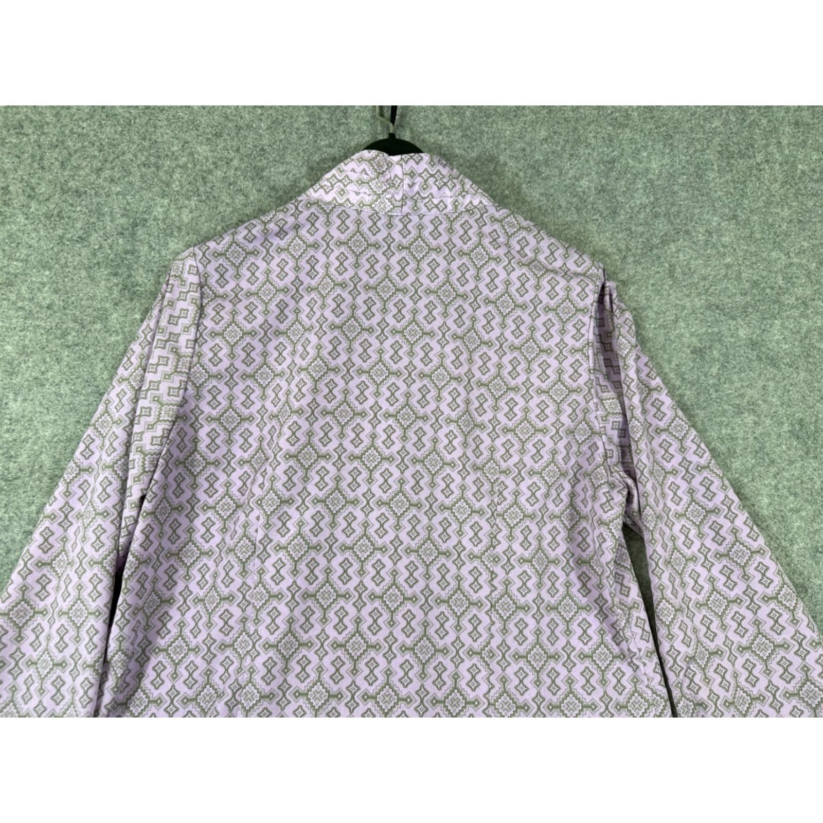 Pendleton VINTAGE Pendleton Button Up Shirt Womens 14 Purple Geometric Long Sleeve Pleated Collar Size XL / US 12-14 / IT 48-50 - 7 Thumbnail