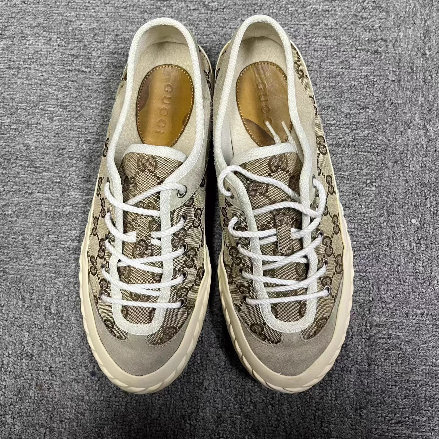 Gucci Gucci Brown & White Low-Top Sneaker US 7 Size US 7 / EU 40 - 3 Thumbnail