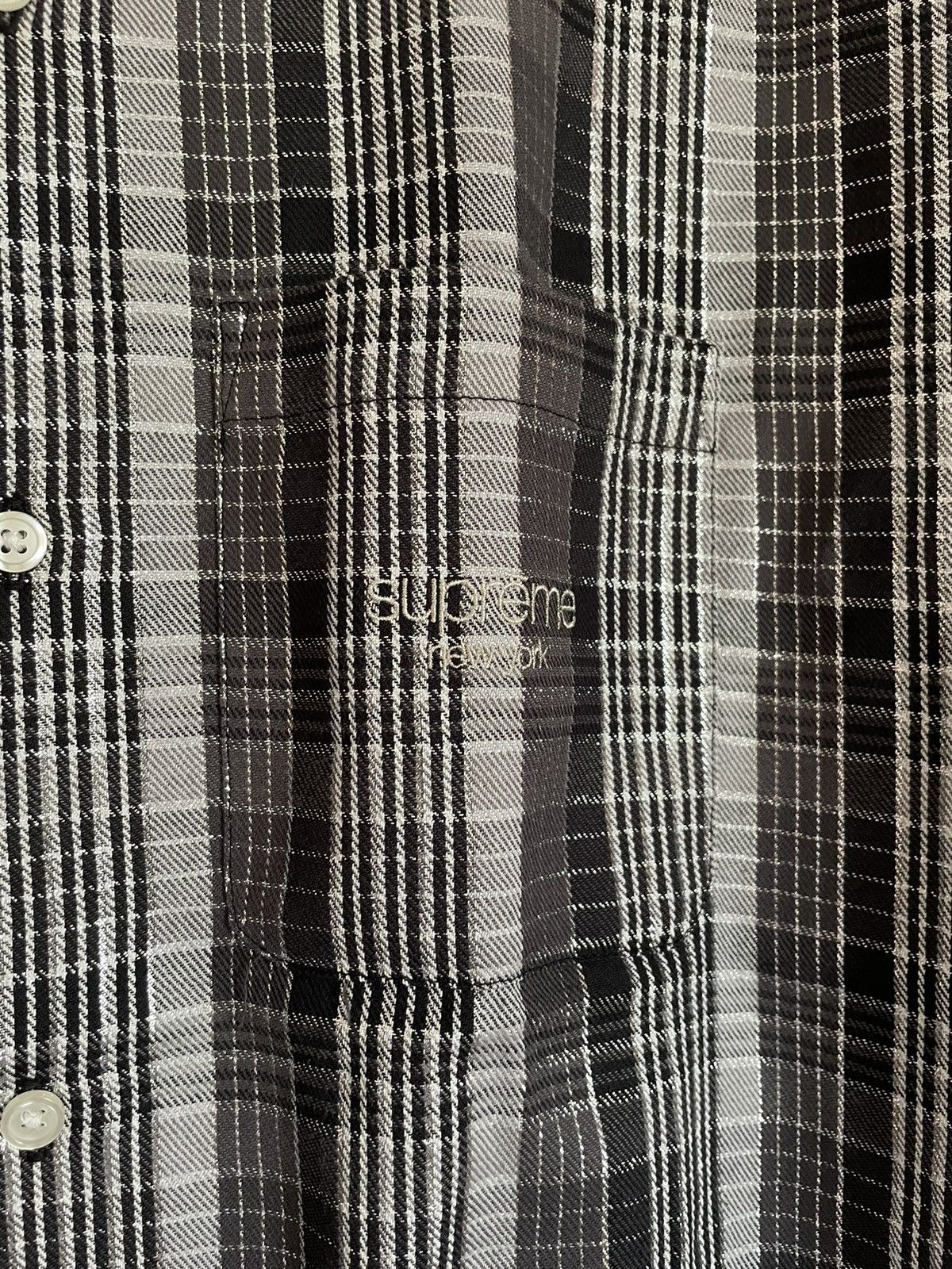 Supreme Supreme SS23 Metallic Plaid Lurex Short sleeve Shirt Size US XL / EU 56 / 4 - 3 Thumbnail