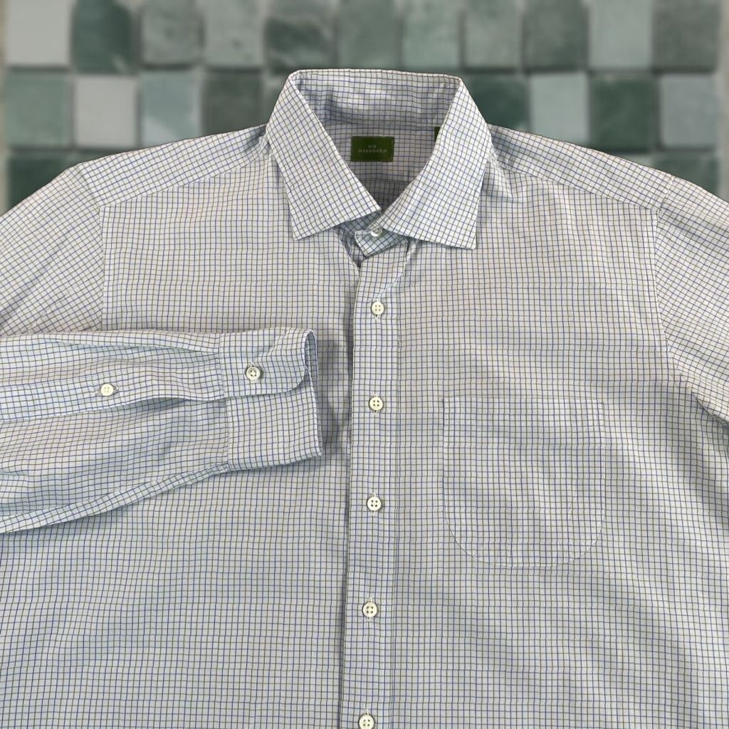 Sid Mashburn Sid Mashburn Sport Shirt Men L White Shade Blue Green Check Poplin NWOT 75 Shirt Men L White Shade Blue Green Check Poplin NWOT 75 Size US L / EU 52-54 / 3 - 1 Thumbnail