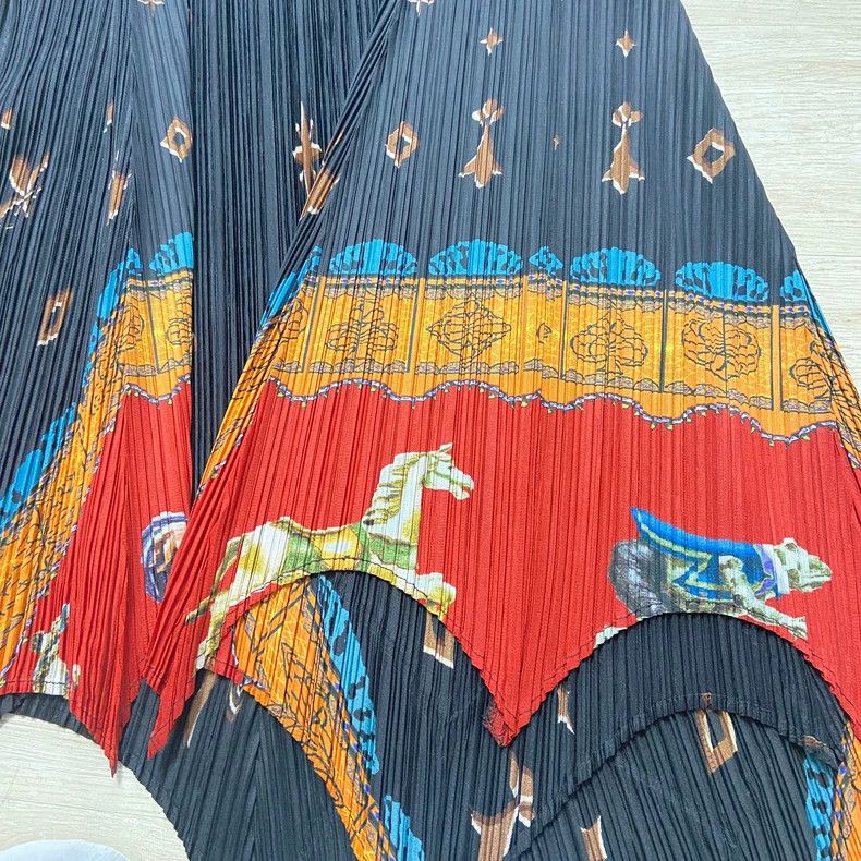 Issey Miyake Issey Miyake size:3 Long umbrella skirt of the black circu Size 31" - 3 Thumbnail