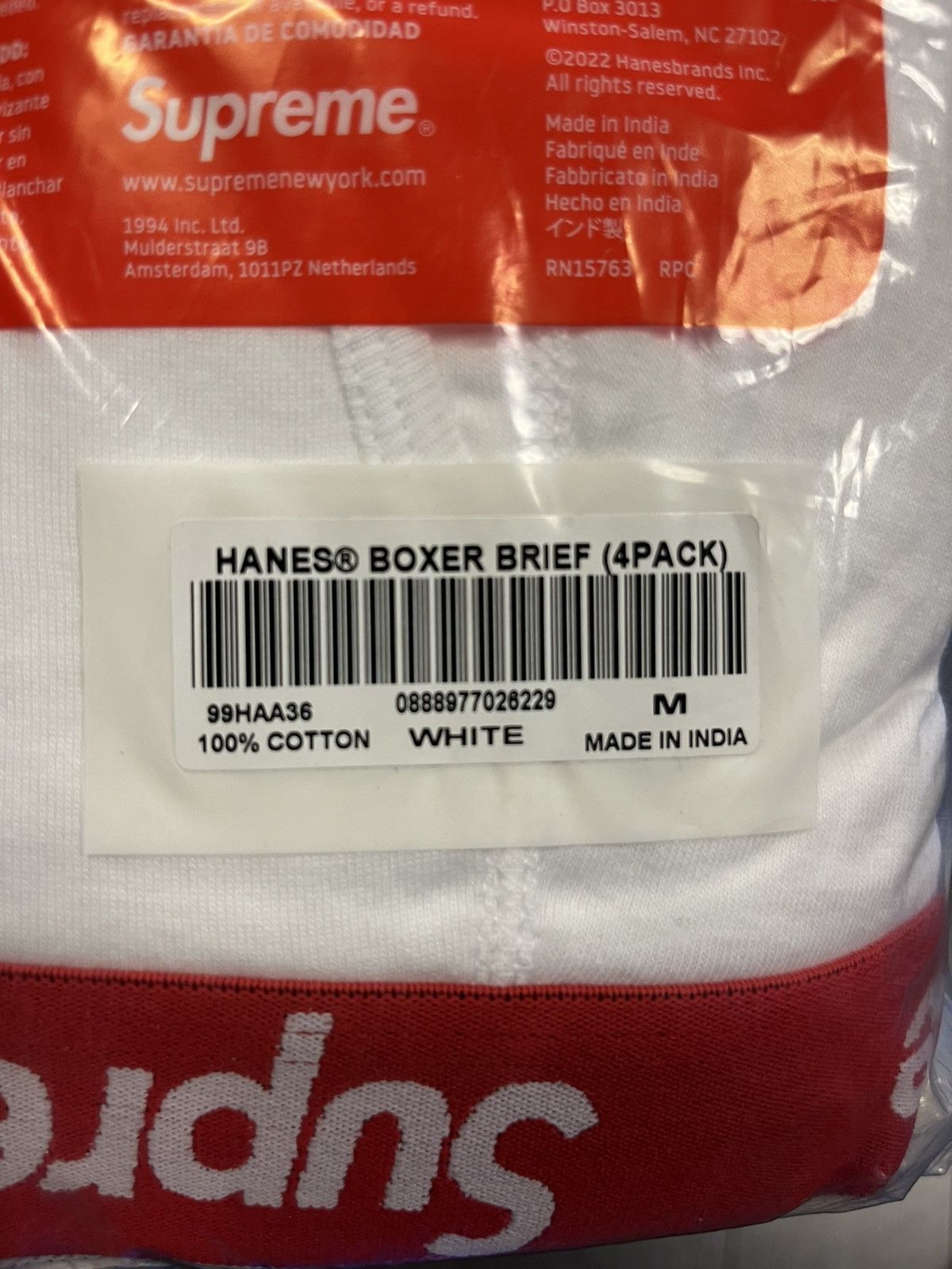 Hanes × Supreme Supreme Hanes Boxer Briefs Size 32 - 4 Thumbnail