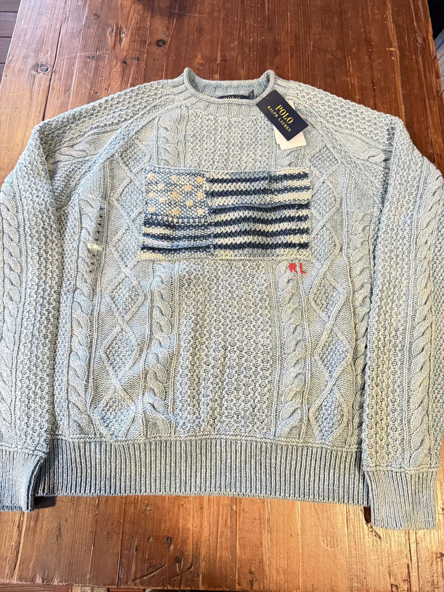 Polo Ralph Lauren Polo Ralph Lauren Gray Cable Knit Sweater Size US M / EU 48-50 / 2 - 1 Thumbnail