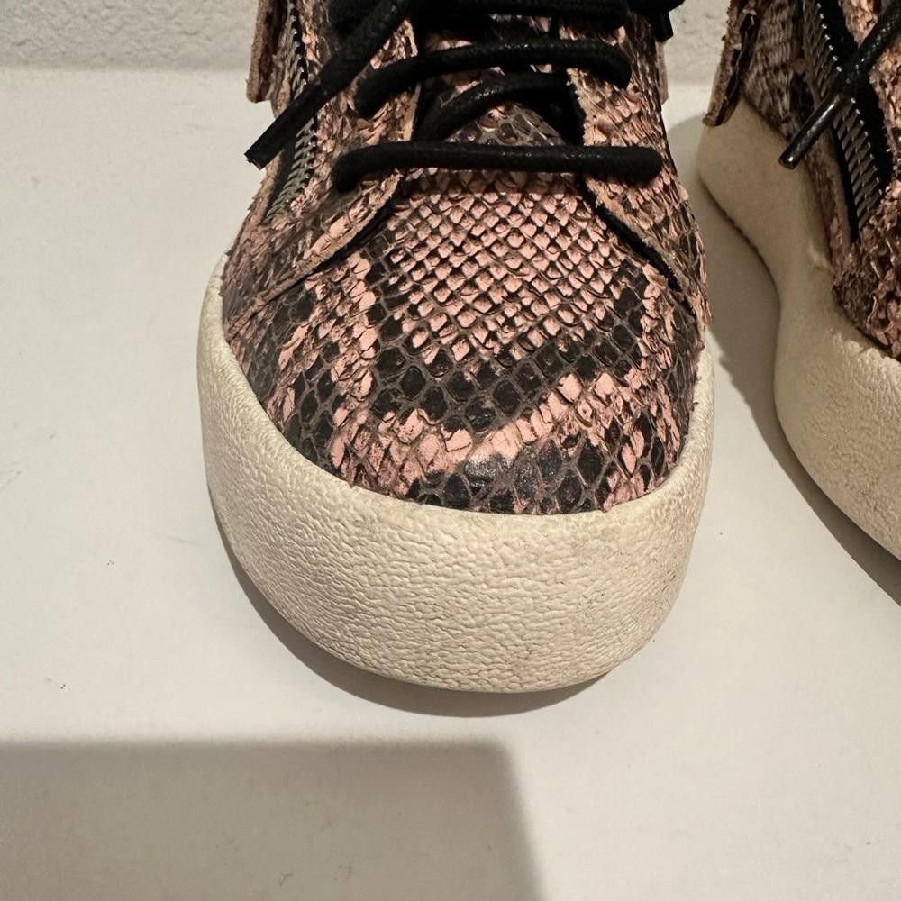 Giuseppe Zanotti Giuseppe Zanotti Leather Sneaker Rose Pink Snake Print EU 38 Size US 7 / IT 37 - 8 Thumbnail