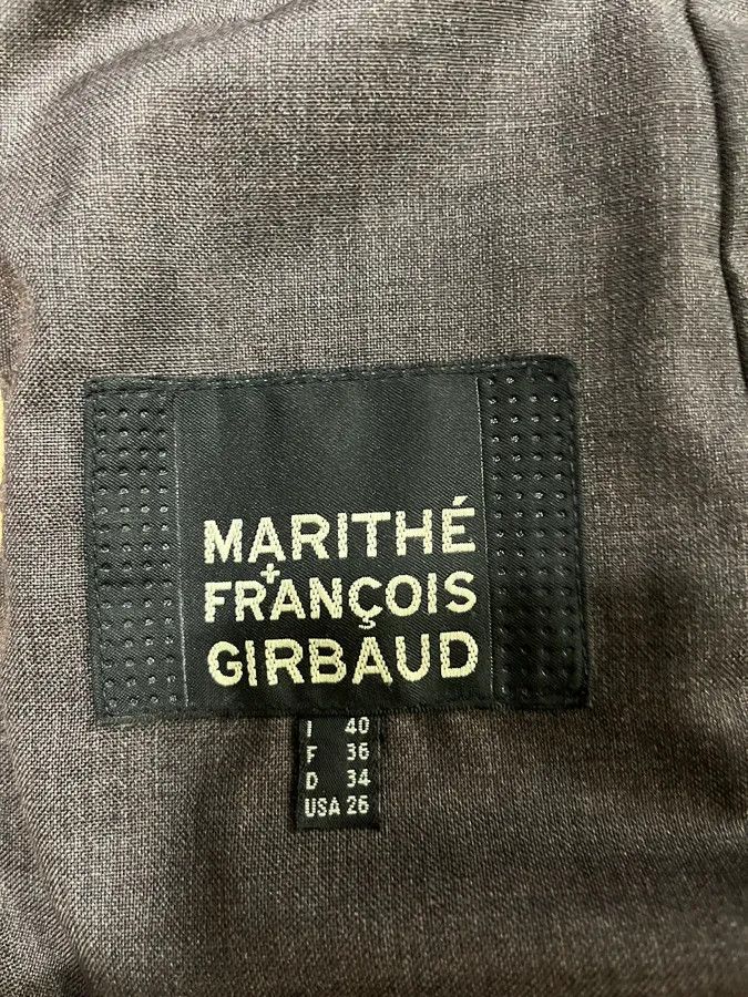 Marithe + Francois Girbaud 2000s Marithé + François Girbaud Beige Leather Buttoned Jacket Size M / US 6-8 / IT 42-44 - 7 Thumbnail