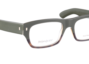 Saint Laurent Paris Yves Saint Laurent 00s Half Brown Havana and Green Glasses Size ONE SIZE - 4 Thumbnail