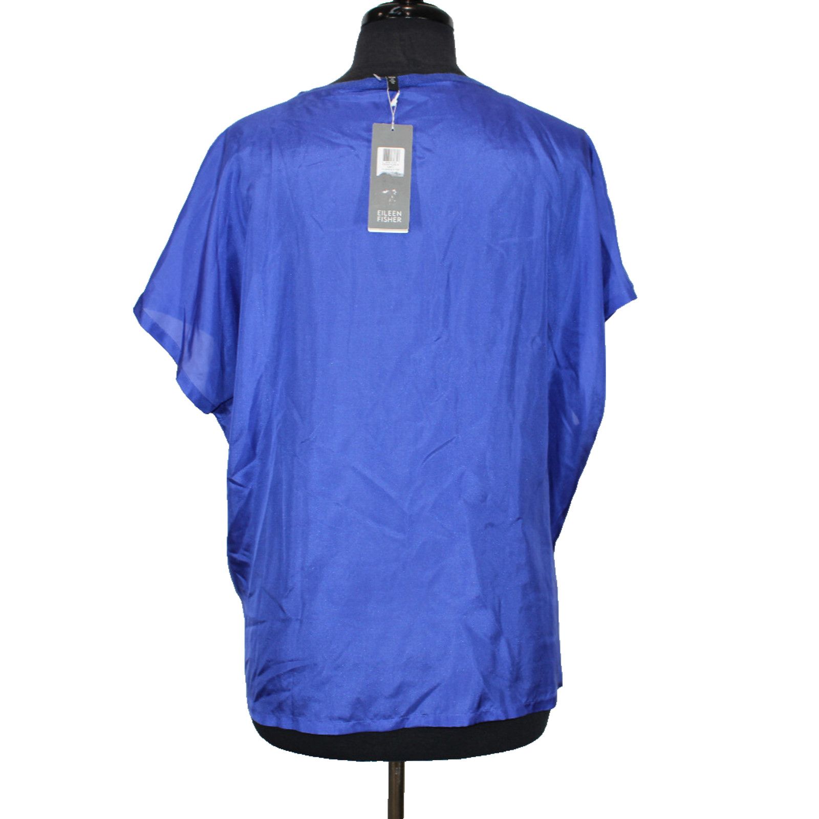Eileen Fisher NWT EILEEN FISHER Linen Silk V Neck Knit Top Blouse L $198 Size L / US 10 / IT 46 - 3 Thumbnail
