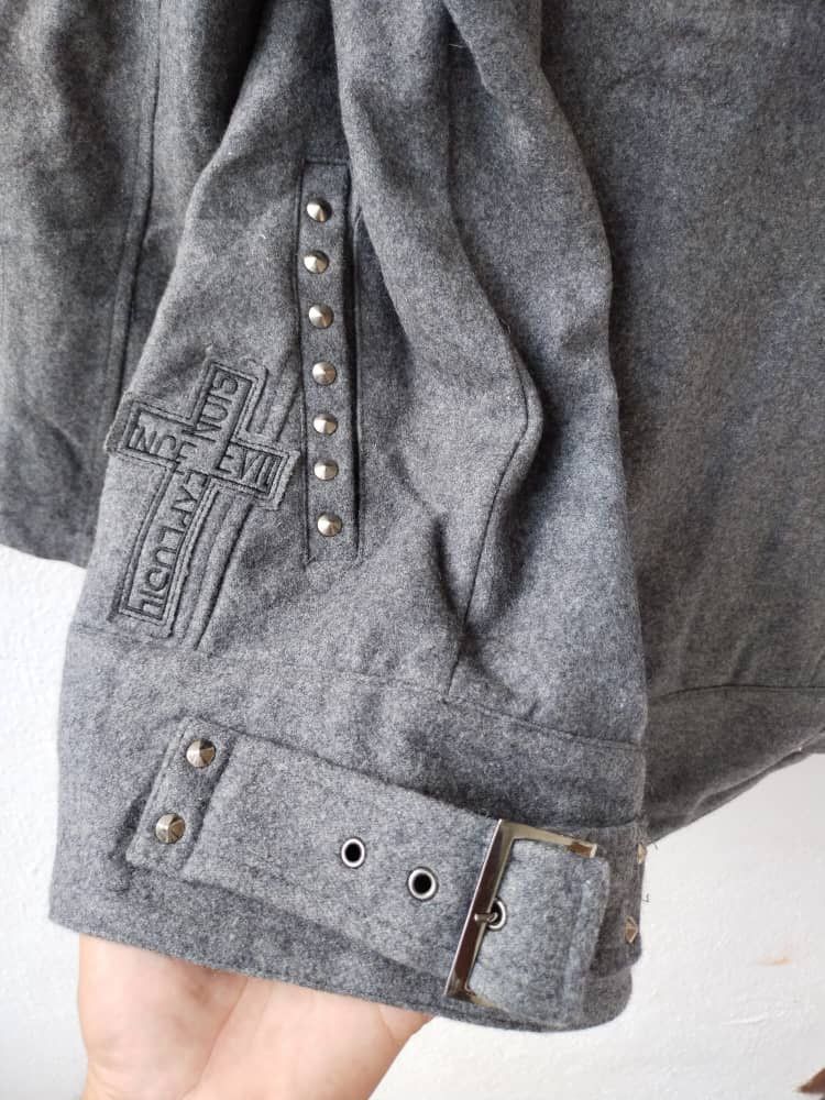 Japanese Brand vtg Wool Double Collar Ghost Of Harlem Wool Jacket Size US M / EU 48-50 / 2 - 15 Thumbnail