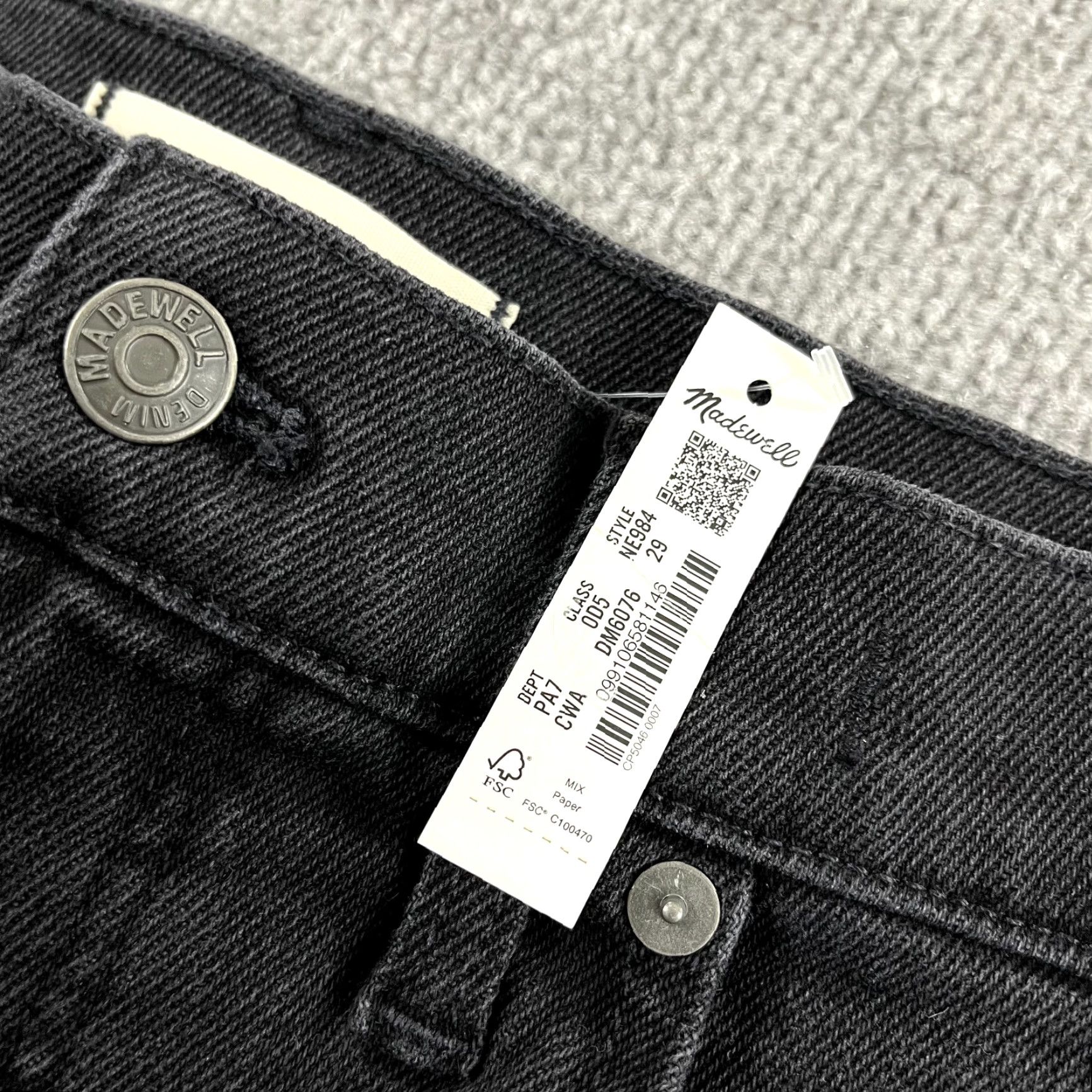 Madewell MADEWELL Jeans Womens 29 x 33" Charcoal Gray High Rise Flare Denim Pants NEW Size 29" - 2 Thumbnail