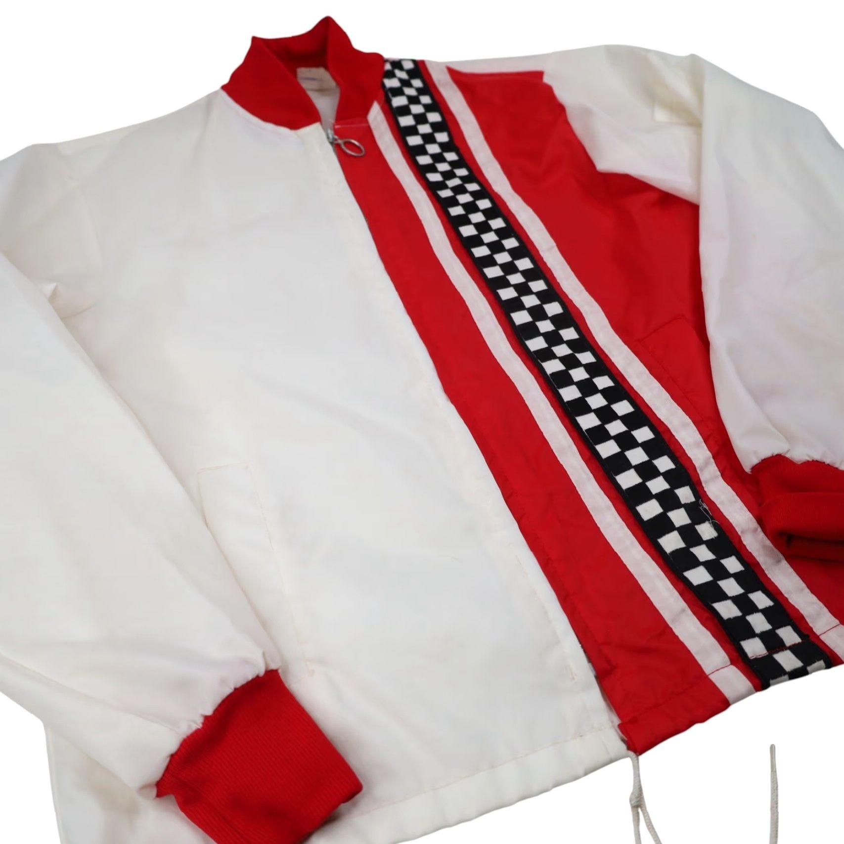 Greats VINTAGE Great Lakes Jacket Checkered Racing Windbreaker Nylon White L Men Regular Size Jacket Size US L / EU 52-54 / 3 - 4 Thumbnail