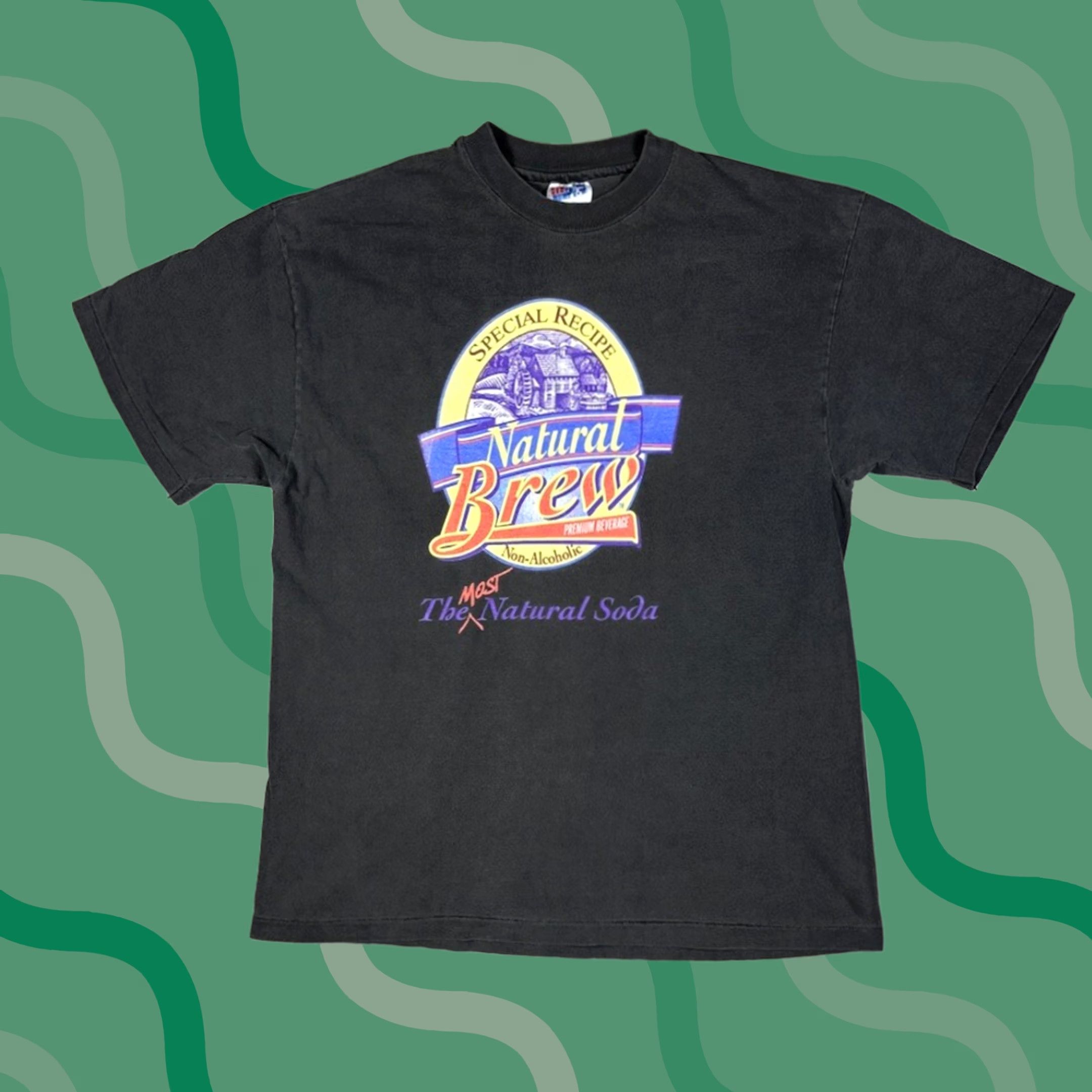 Hanes VINTAGE Hanes Black T-Shirt Mens 90s Graphic Print Crew Neck Short Sleeve Size L Vintage 90s Theme Size US L / EU 52-54 / 3 - 1 Thumbnail