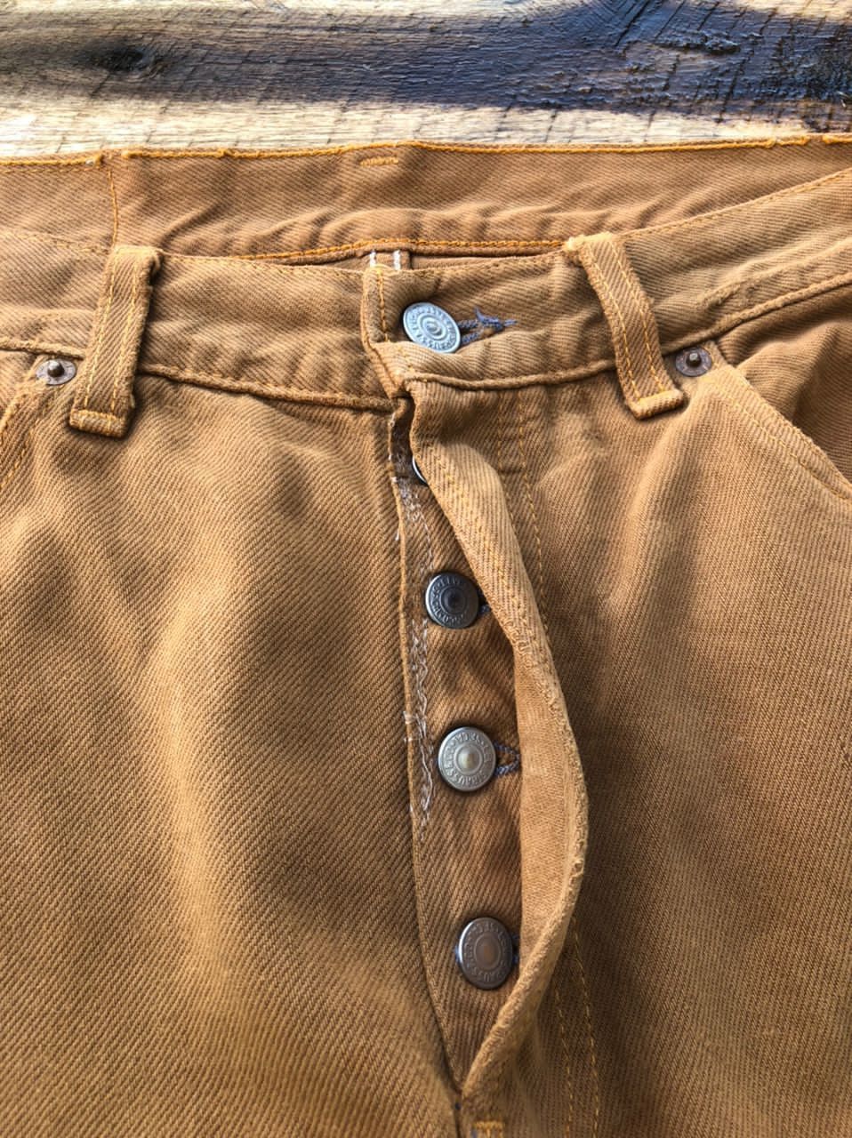 Levi's × Levi's Vintage Clothing × Vintage Vintage 90s Levi's 501 Khaki Jeans Made In Usa Size US 30 / EU 46 - 7 Thumbnail