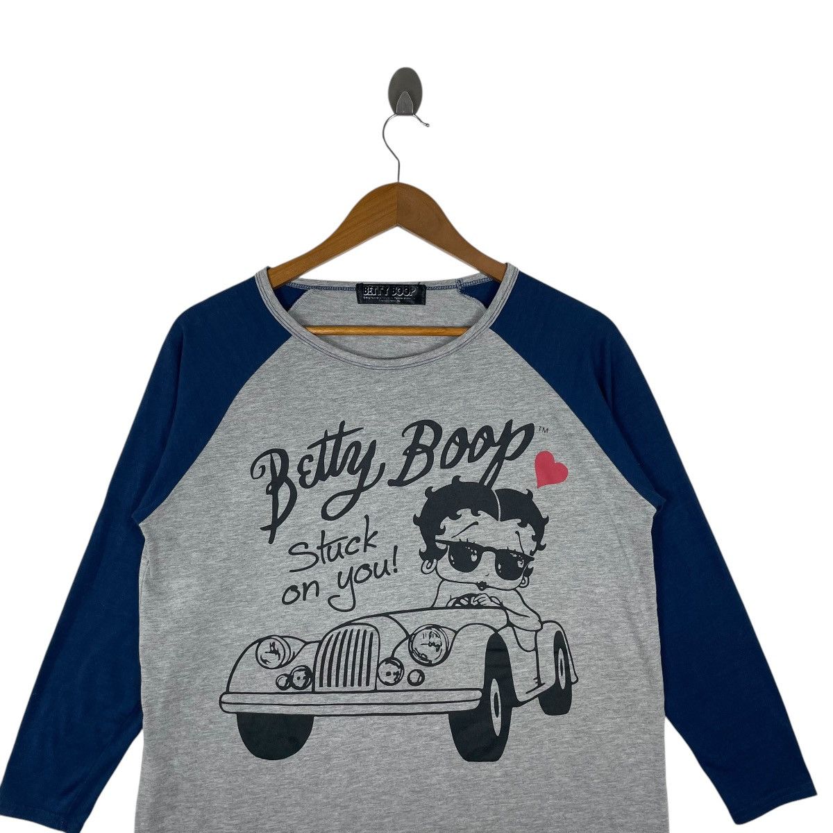 Vintage Vintage Betty Boop Raglan Three Quarter Tee Shirt Size M / US 6-8 / IT 42-44 - 2 Thumbnail
