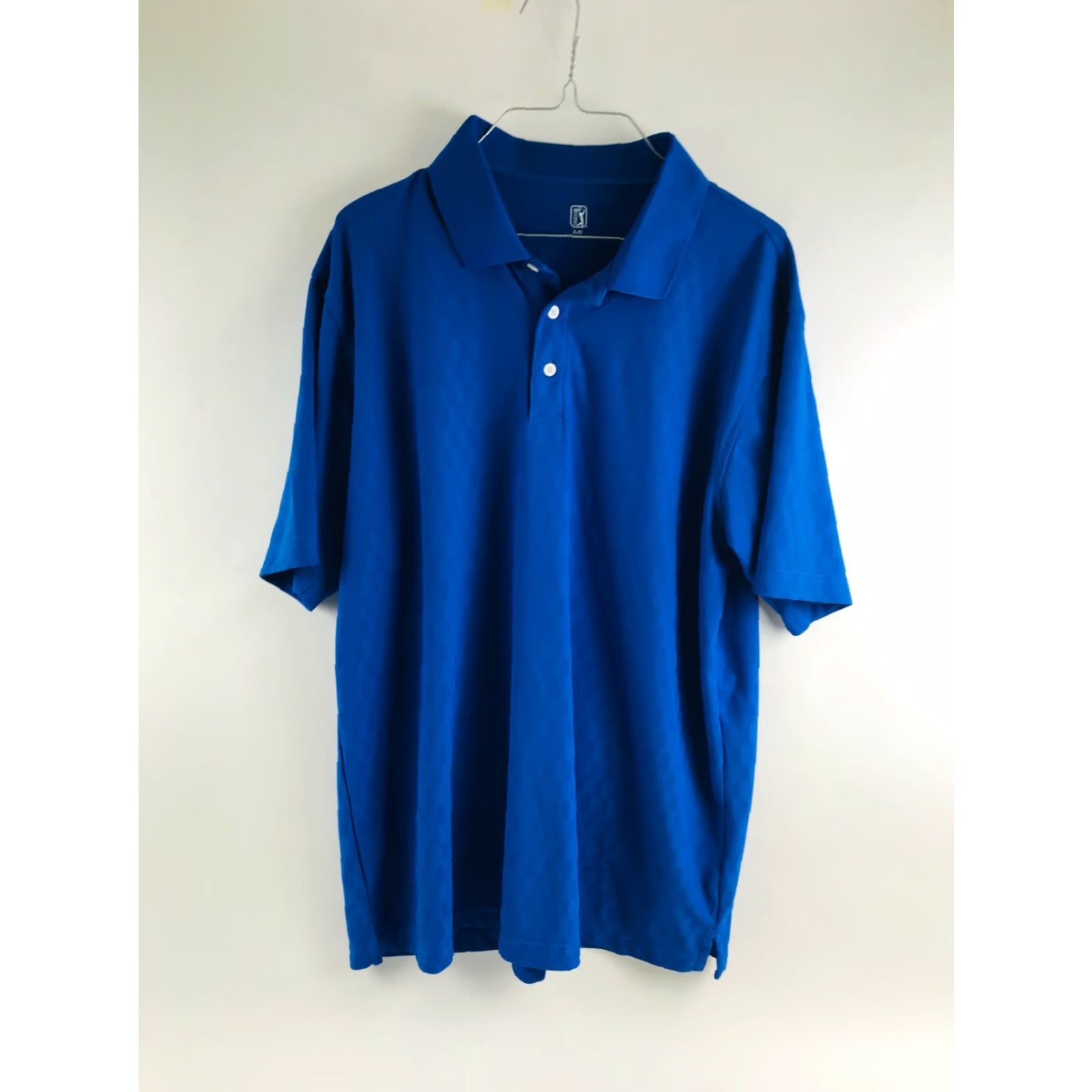 PGA Tour PGA Tour Polo Shirt Men's Large Blue Check Short Sleeve 1/4 Button Polo Size US L / EU 52-54 / 3 - 2 Thumbnail