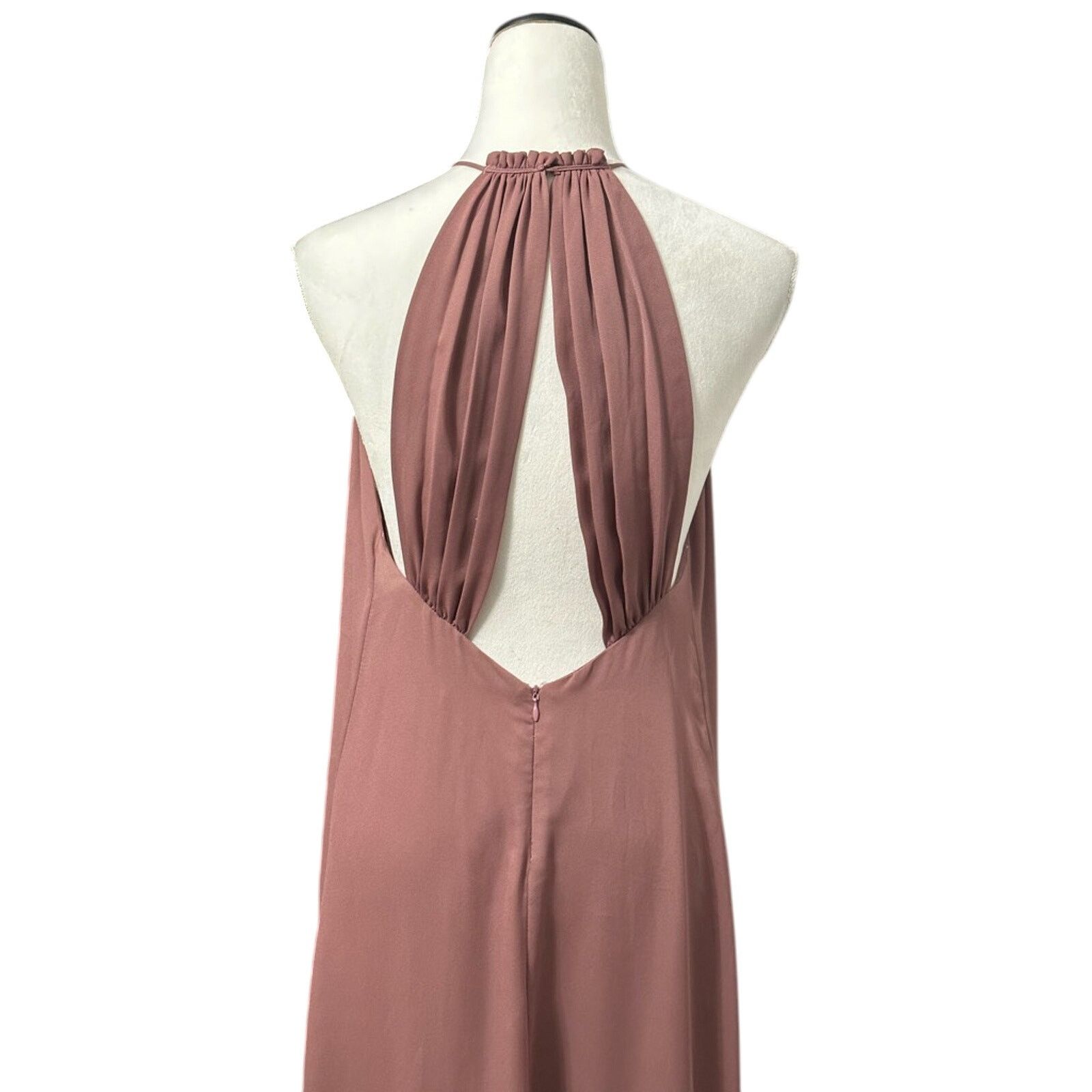Other Everly A-Line Maxi Dress Ruched Halter Neckline Pink S NWOT Size S / US 4 / IT 40 - 5 Thumbnail