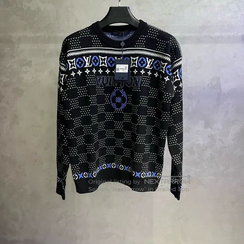 Louis Vuitton Louis Vuitton 25 Latest Black Logo Print Crew Neck Pullove Size US M / EU 48-50 / 2 - 1 Thumbnail
