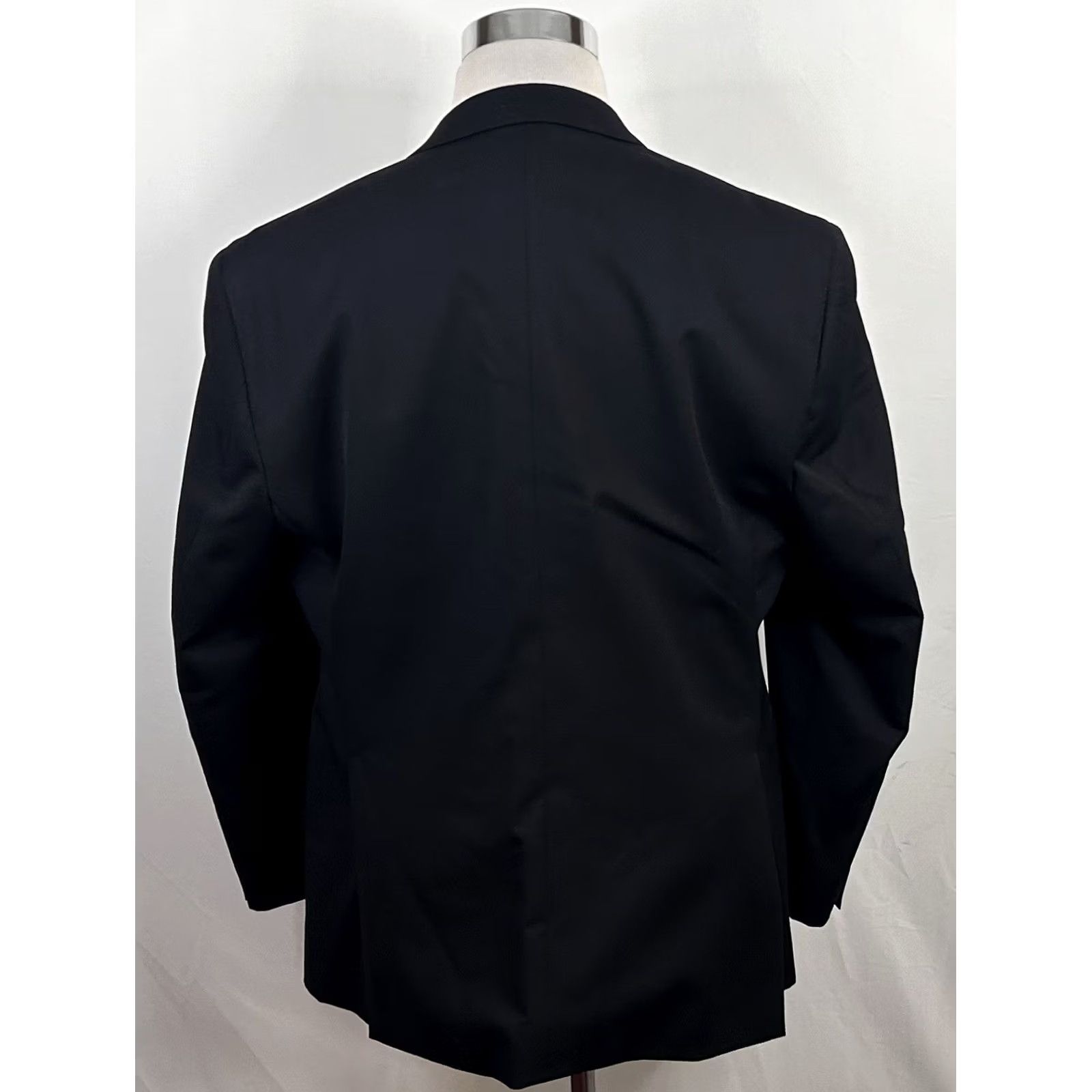 Pronto Uomo Pronto Uomo Sport Coat 44S Wool All Black 2-Button Lined Double-Vented Men Jacket Single-Breasted Notch Lapel Wool 100% Formal Lightweight Size US S / EU 44-46 / 1 - 6 Thumbnail