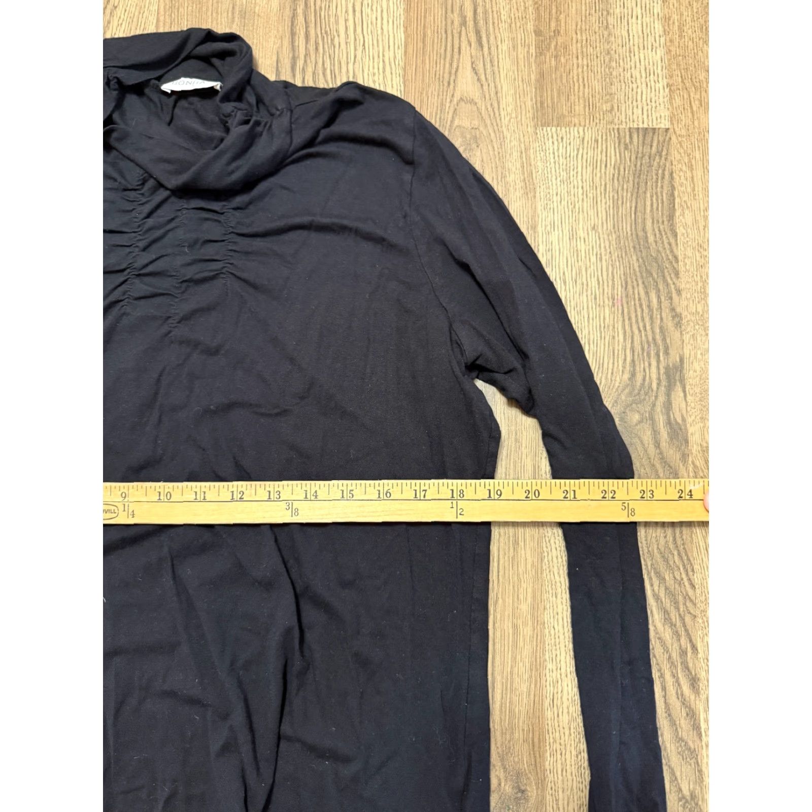 Vintage Bonita Shirt Women XL Black Long Sleeve Turtleneck Casual Modern Basic Stretch Shirt Size XL / US 12-14 / IT 48-50 - 6 Thumbnail