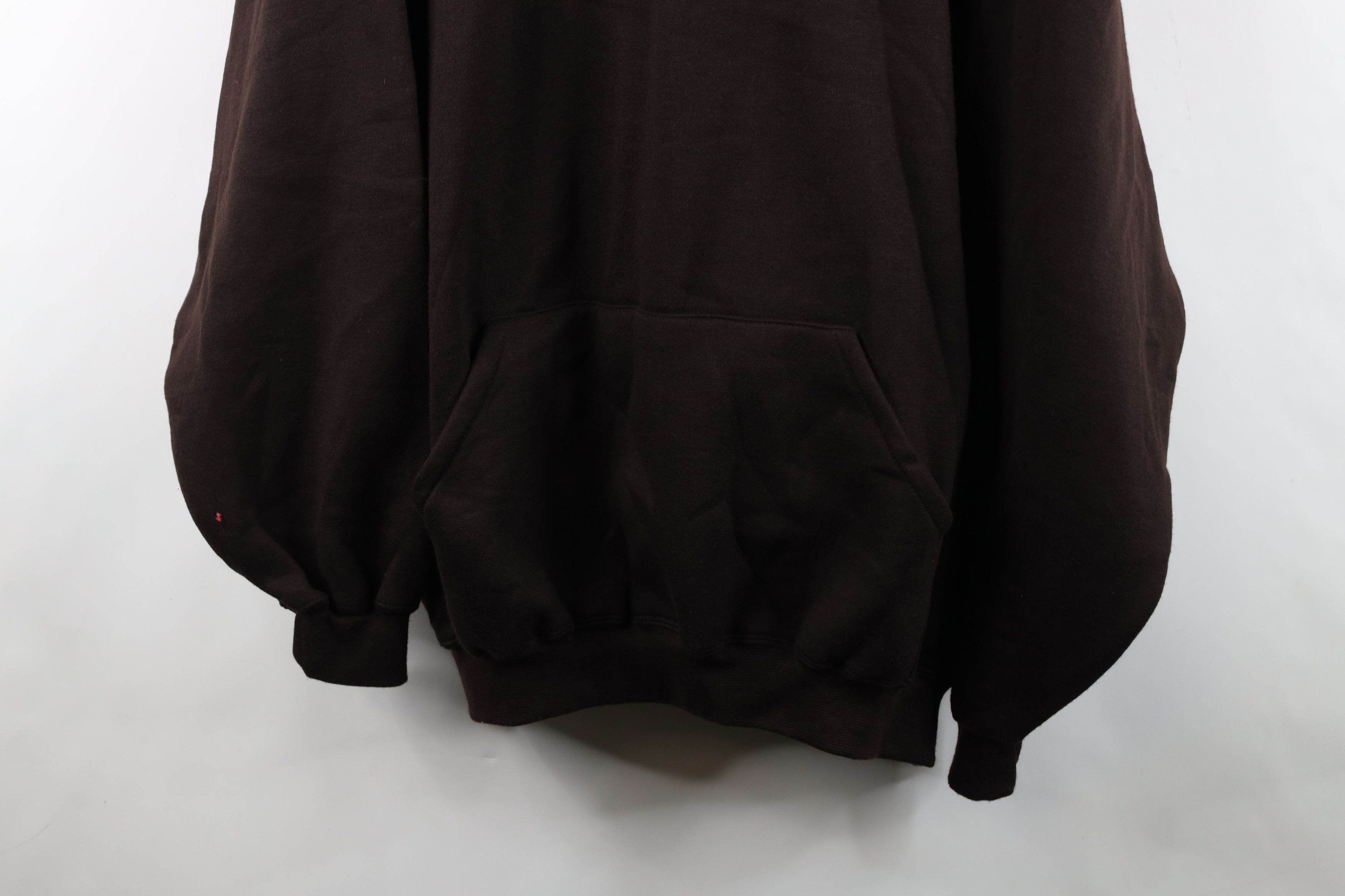 Vintage Deadstock Vintage 90s Streetwear Hoodie Sweatshirt Brown Size US XXL / EU 58 / 5 - 3 Thumbnail