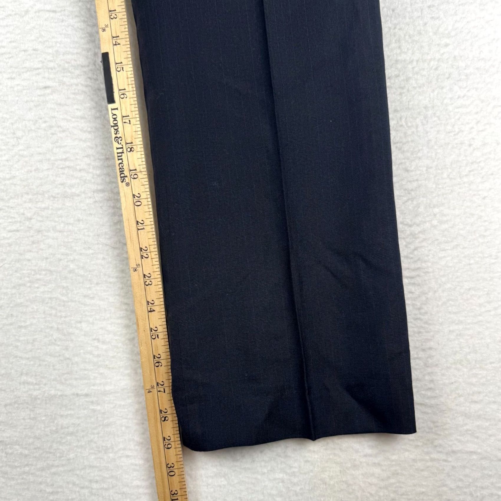Vintage VINTAGE 60s 70s Mens 32x29 Black Pin Stripe Relaxed Trousers Pants Talon 42 Zip Pants Mens Black Pin Stripe Disco 1960s Vintage Original Mens Size US 32 / EU 48 - 7 Thumbnail