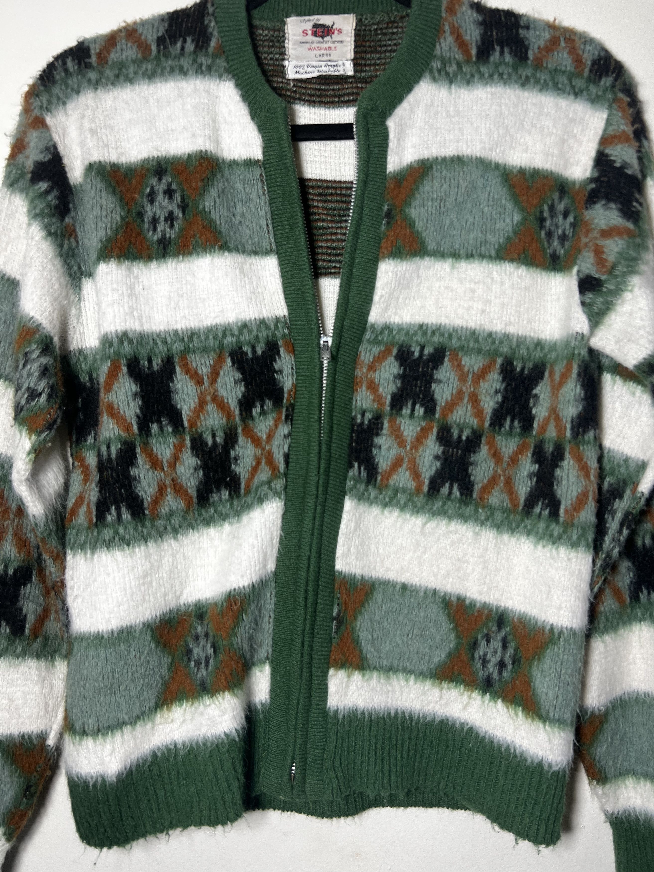 Vintage Vintage Styled by Stein's Zip Up Long Sleeve Knit Cardigan Size US L / EU 52-54 / 3 - 2 Thumbnail