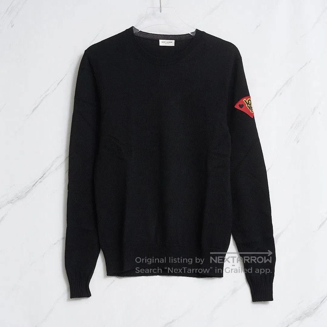 Saint Laurent Paris Saint Laurent Men's Logo Knit Sweater. Size US S / EU 44-46 / 1 - 1 Thumbnail