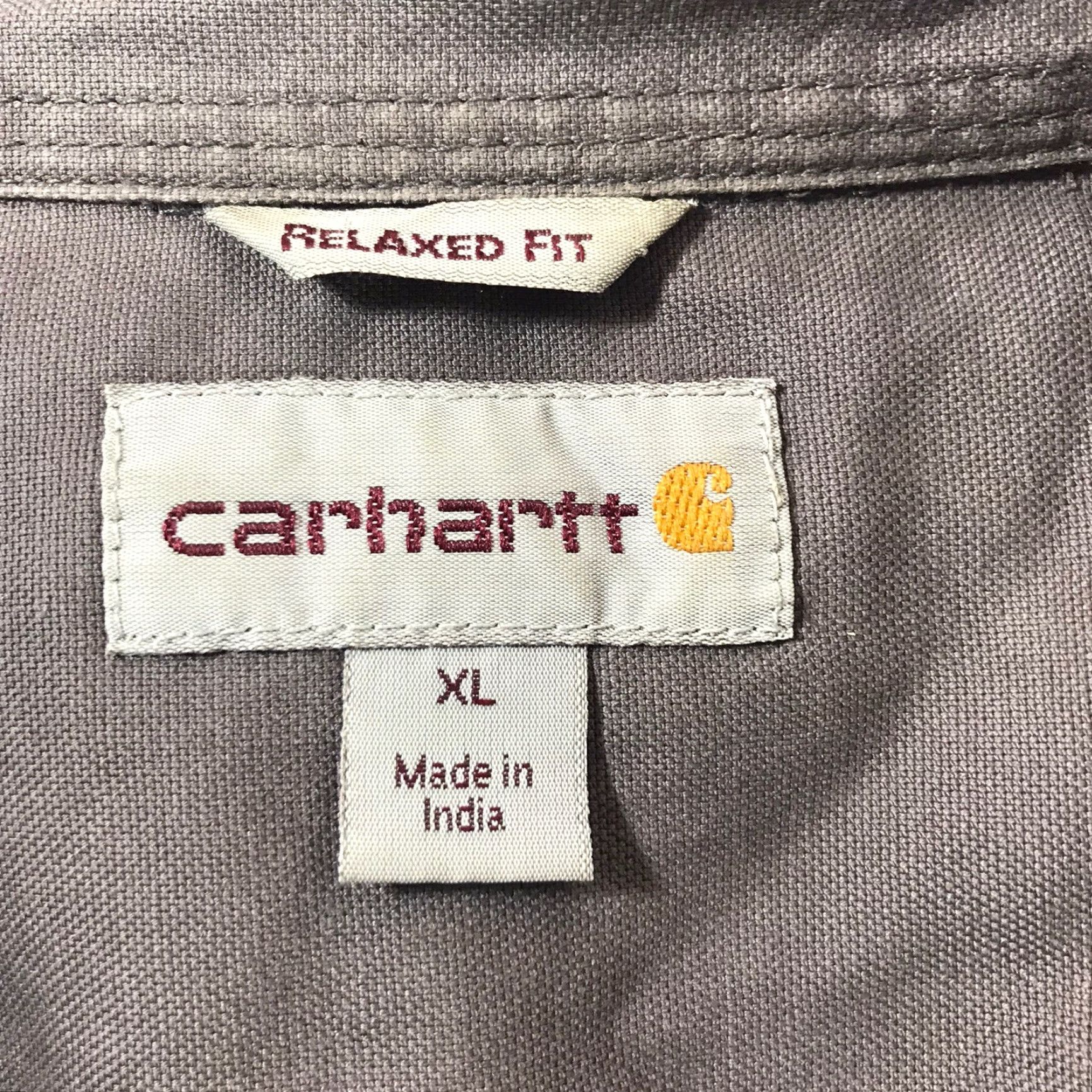 Carhartt Carhartt Gray Canvas Button-Up Shirt Mens XL Relaxed Fit Casual Workwear Short Sleeve Size US XL / EU 56 / 4 - 6 Thumbnail