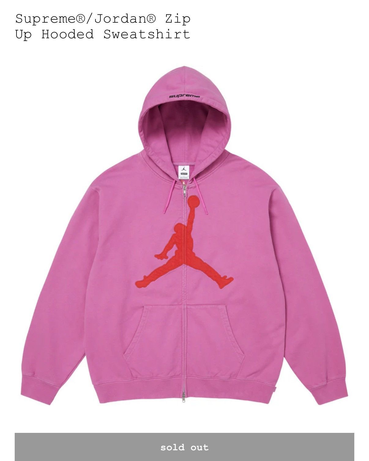 Supreme Supreme State Zip Up Hooded Sweatshirt in Pink | Grailed