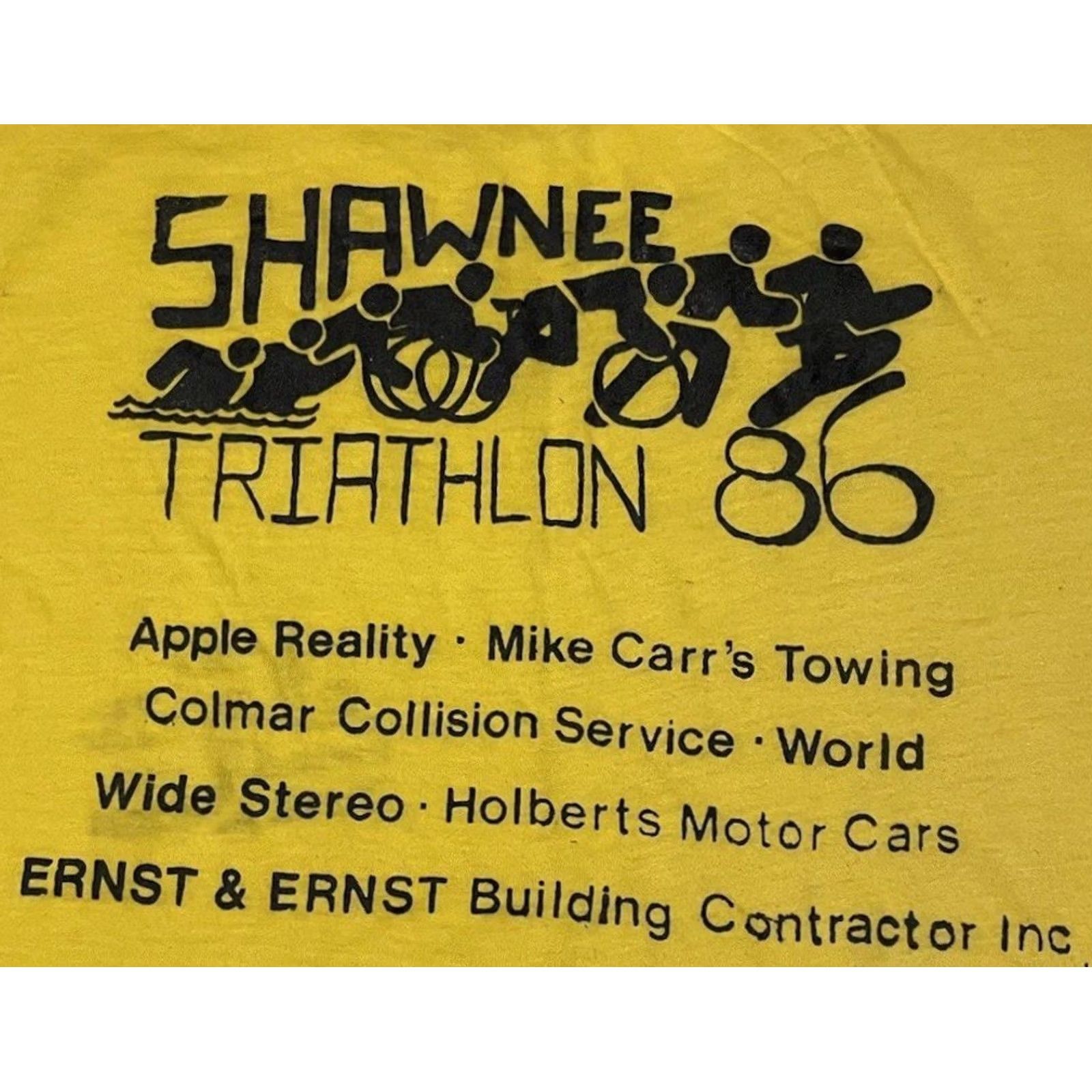 Vintage VINTAGE Shawnee Triathalon Shirt S Kansas City Gym Track PE College Grunge USA 80s 90s Vintage Grunge Shirt Mens S Yellow Size US S / EU 44-46 / 1 - 4 Thumbnail