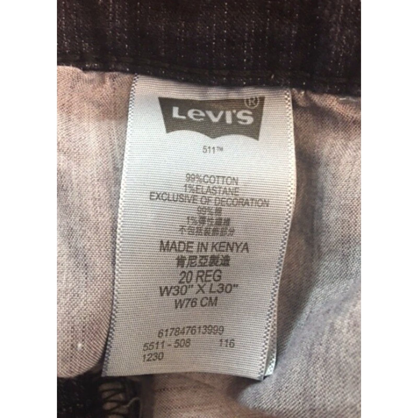 Levi's Levi's 511 Slim Straight Jeans Women's Size 20 Distressed Black 30X30 Denim Size 30" / US 8 / IT 44 - 6 Thumbnail