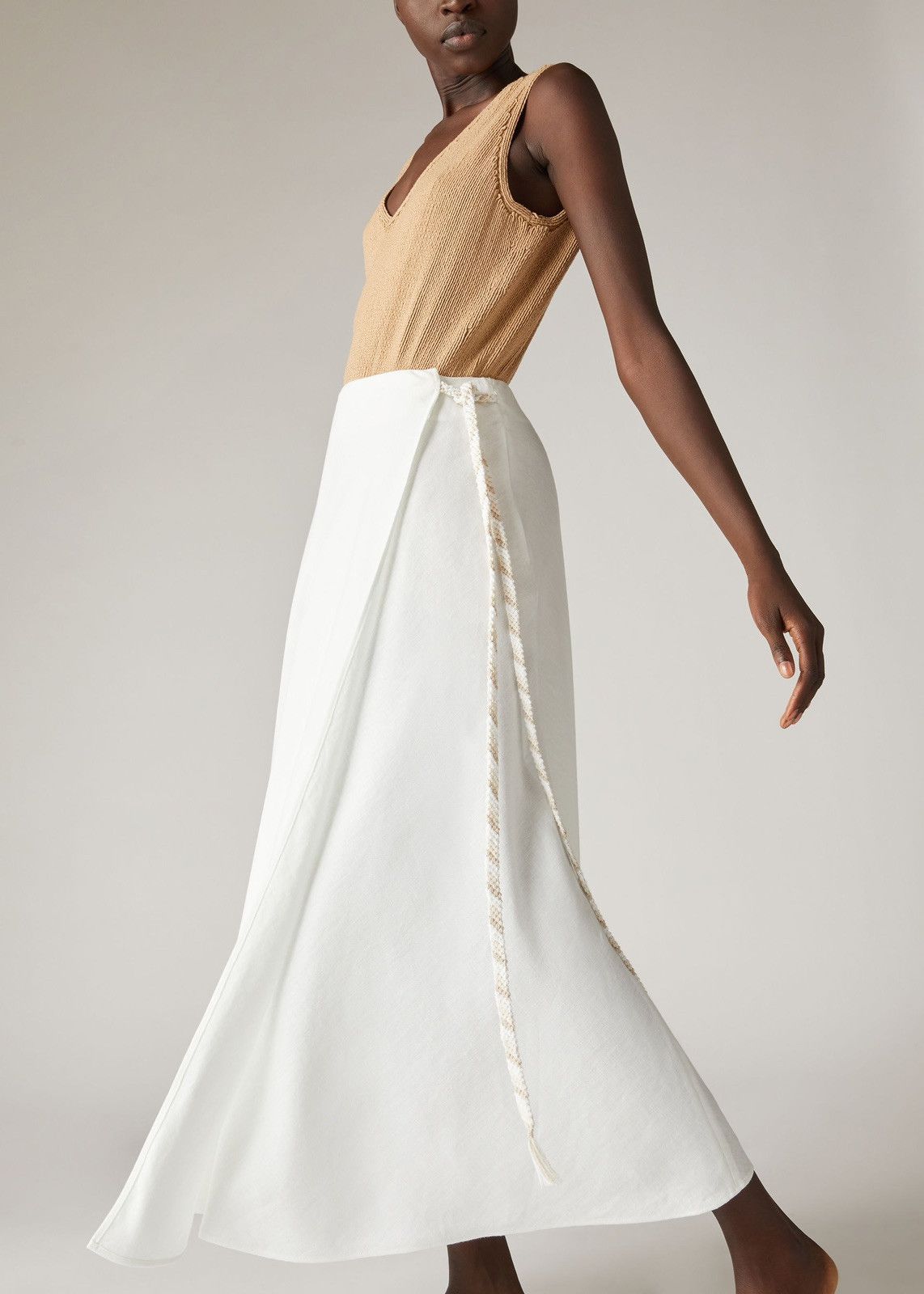 Loro Piana o1srvl11e0424 Skirt in White Size 38" / US 16 / IT 52 - 3 Thumbnail