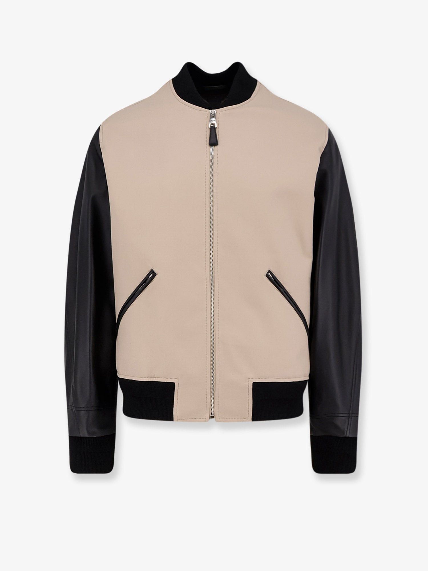 Givenchy Cotton Jacket With Leather Sleeves Size US M / EU 48-50 / 2 - 1 Thumbnail