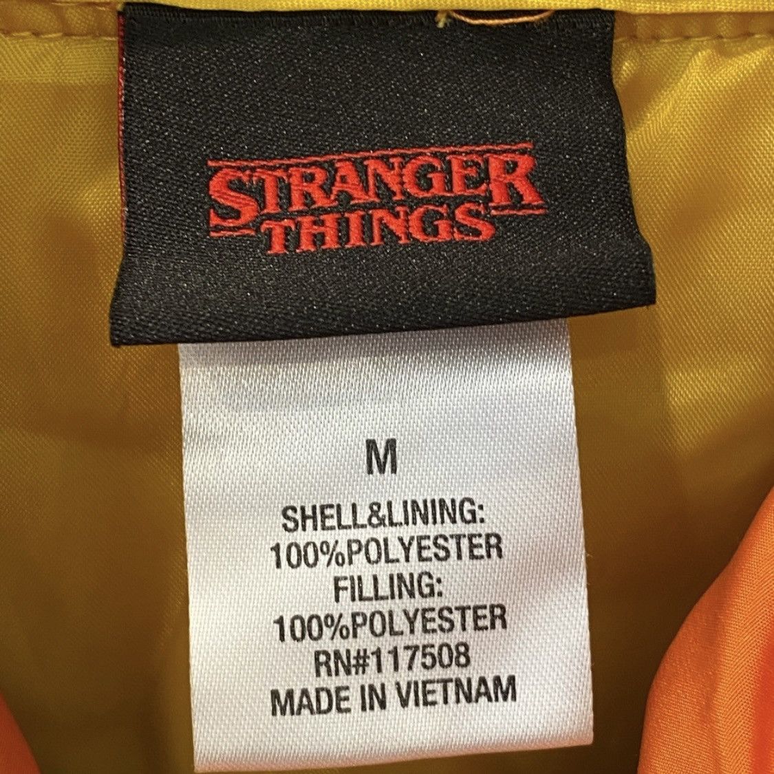 Other Netflix Stranger Things Puffer Vest Orange Yellow 70s M Size US M / EU 48-50 / 2 - 5 Thumbnail