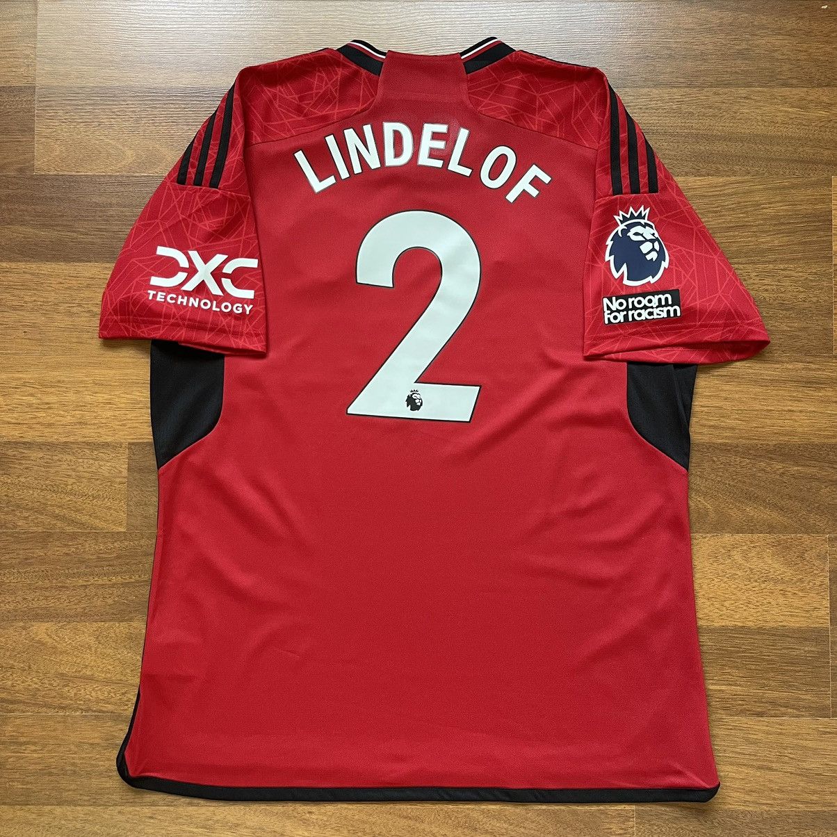 Adidas MANCHESTER UNITED ADIDAS 2023/2024 HOME JERSEY #2 LINDELOF | Grailed