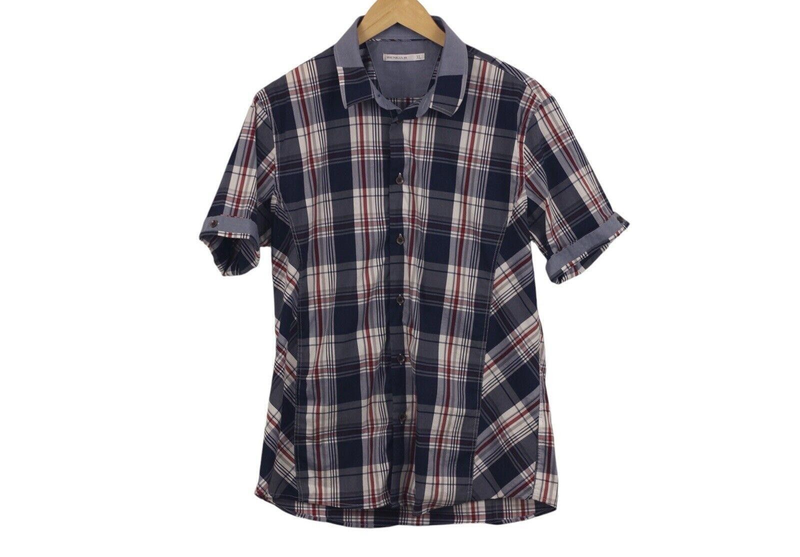 Renuar Renuar Button Up Short Sleeve Plaid Shirt Size XL Size US XL / EU 56 / 4 - 1 Thumbnail