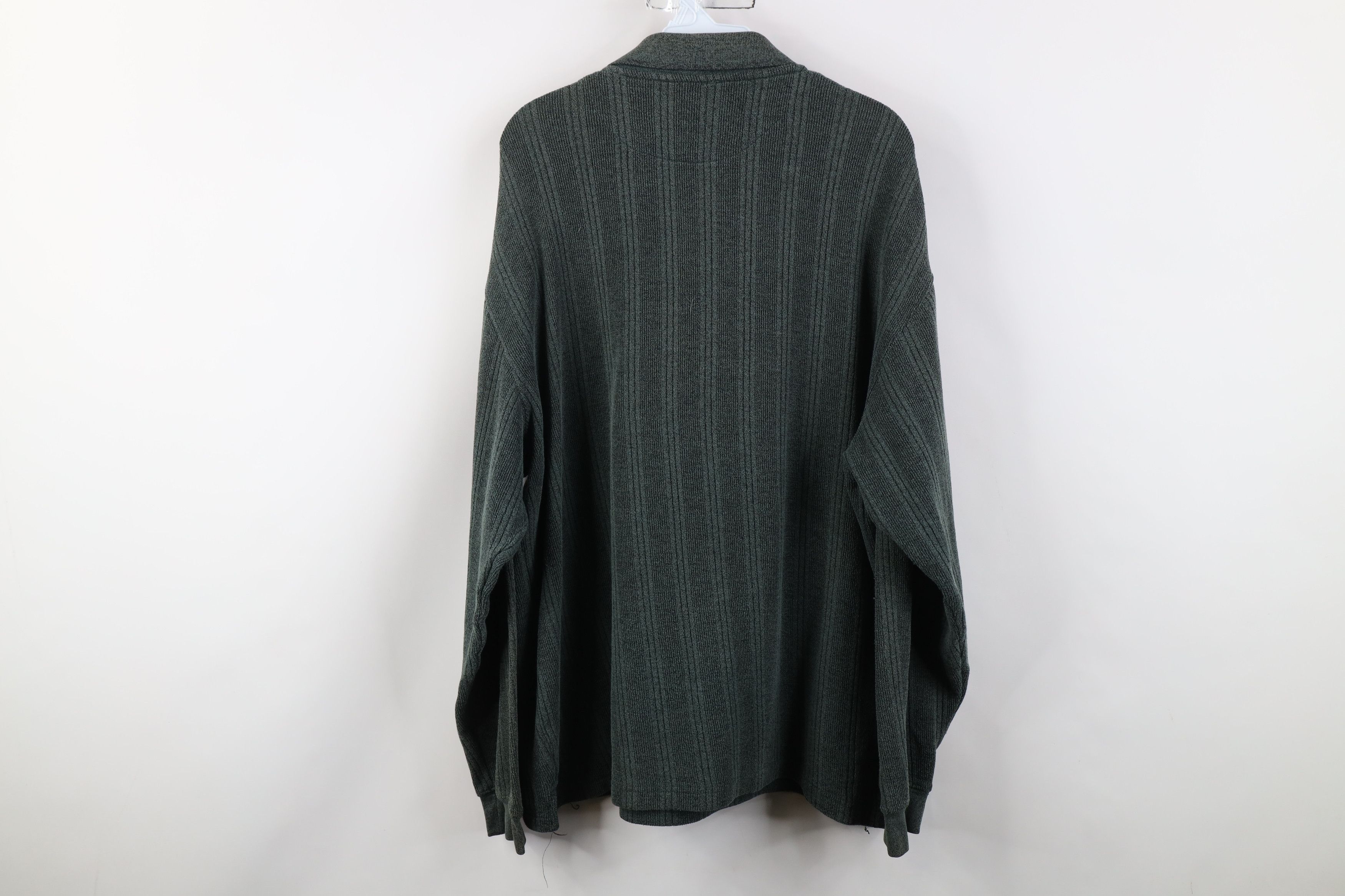 Vintage Vintage 90s Streetwear Ribbed Knit Long Sleeve Rugby Polo Size US XXL / EU 58 / 5 - 11 Thumbnail