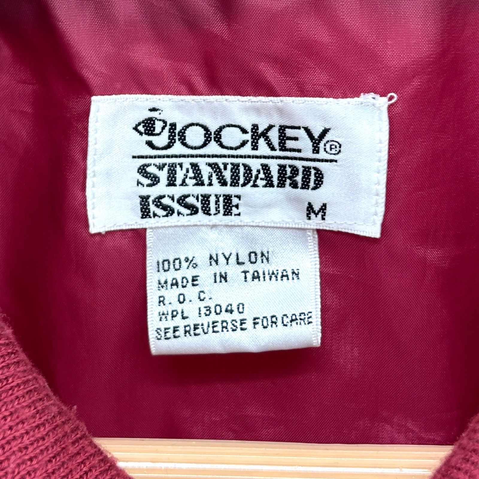 Jockey Vintage 80s Jockey Standard Issue Burgundy Bomber Jacket Size US M / EU 48-50 / 2 - 7 Thumbnail