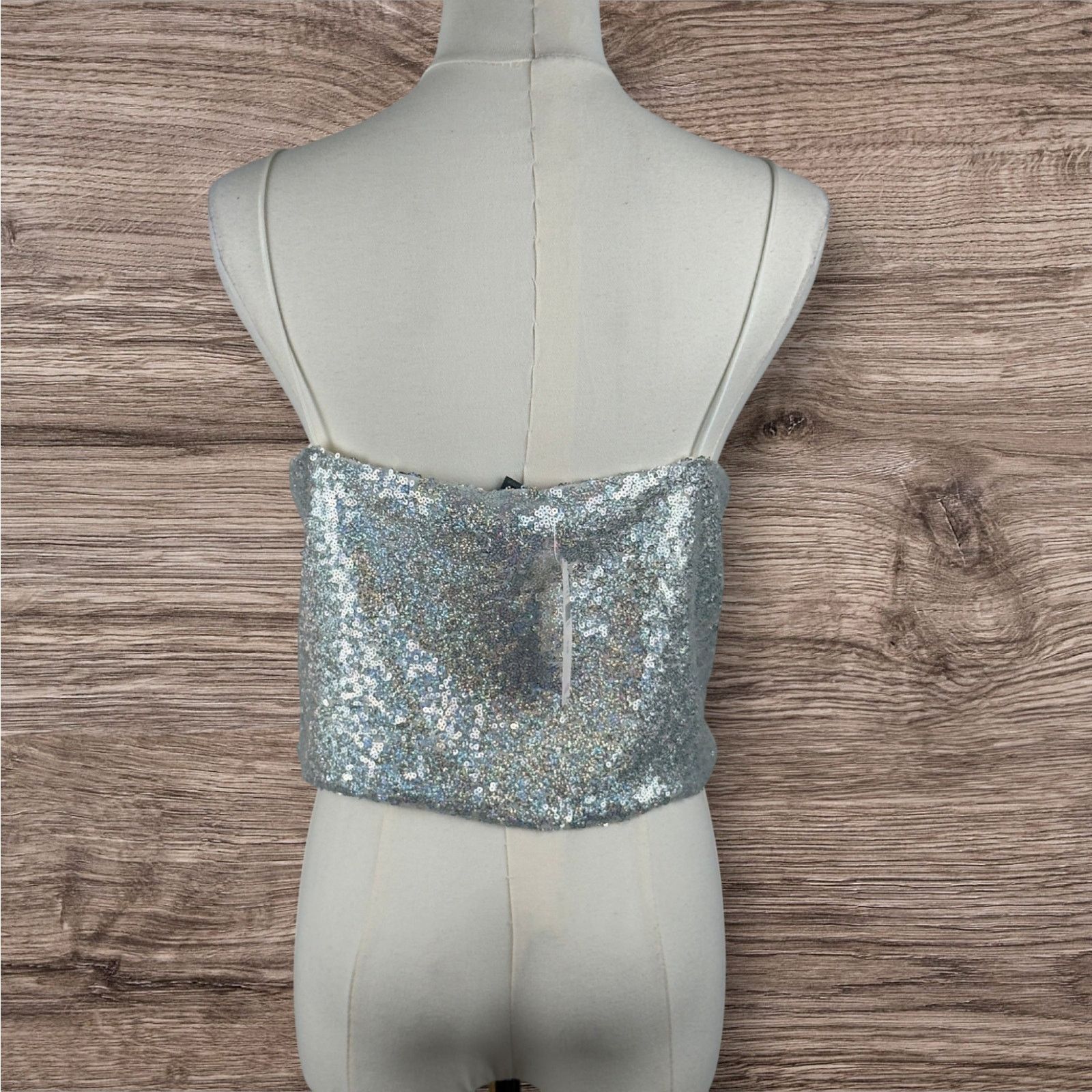 Anthropologie Anthropologie Sunday in Brooklyn Silver Sequin Crop Size XL / US 12-14 / IT 48-50 - 3 Thumbnail