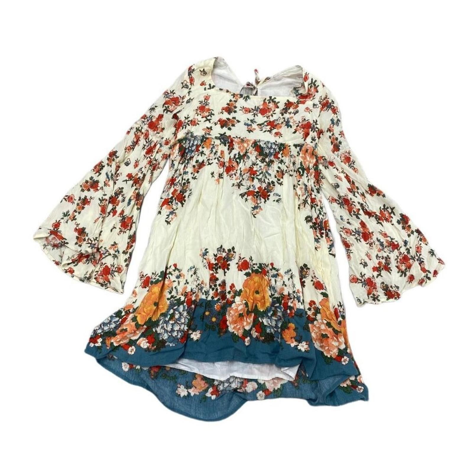 Free People Free People Boho Floral Mini Dress Women’s S Flowy Festival Size S / US 4 / IT 40 - 1 Thumbnail