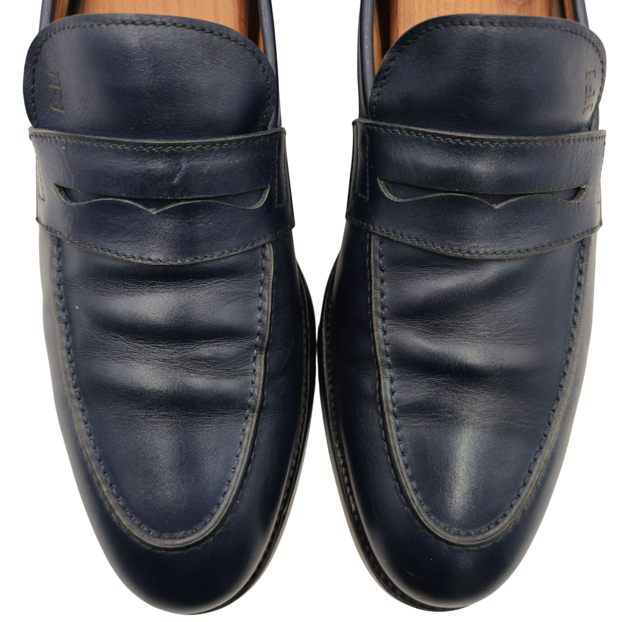 Other Gianni Gallucci Mens 11.5 / 44.5EU Navy Leather Dress Shoes Size US 11.5 / EU 44-45 - 11 Thumbnail