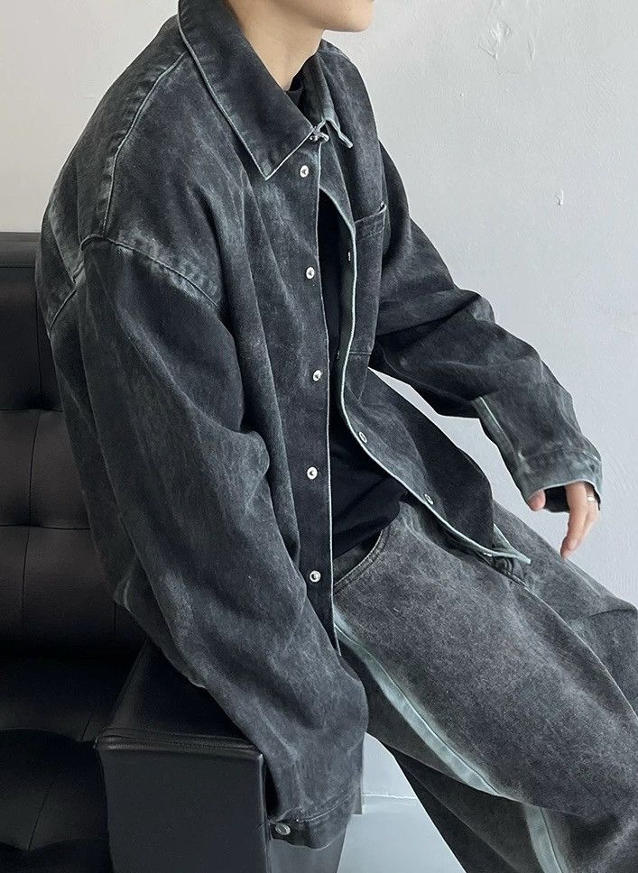 Japanese Brand × Vintage Avant garde fashion retro punk faded grunge jacket Size US XL / EU 56 / 4 - 4 Thumbnail