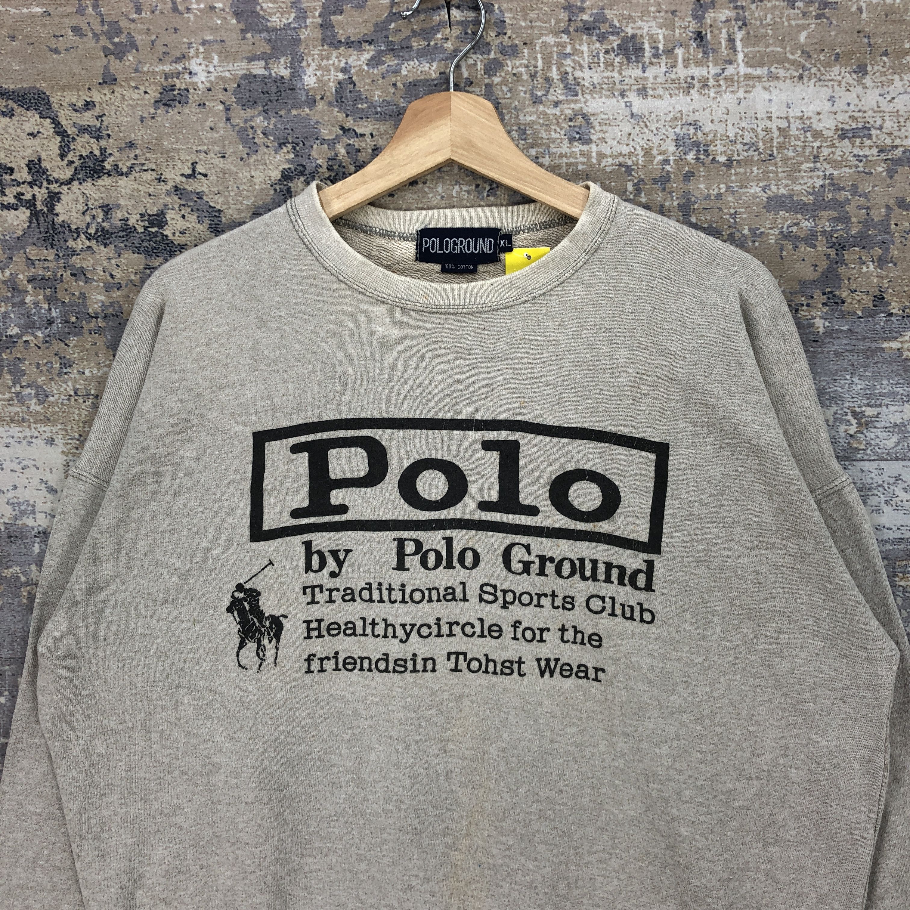 Japanese Brand × Vintage Vintage 90s Polo Ground Sweater Sweatshirt Jumper Size US XL / EU 56 / 4 - 4 Thumbnail