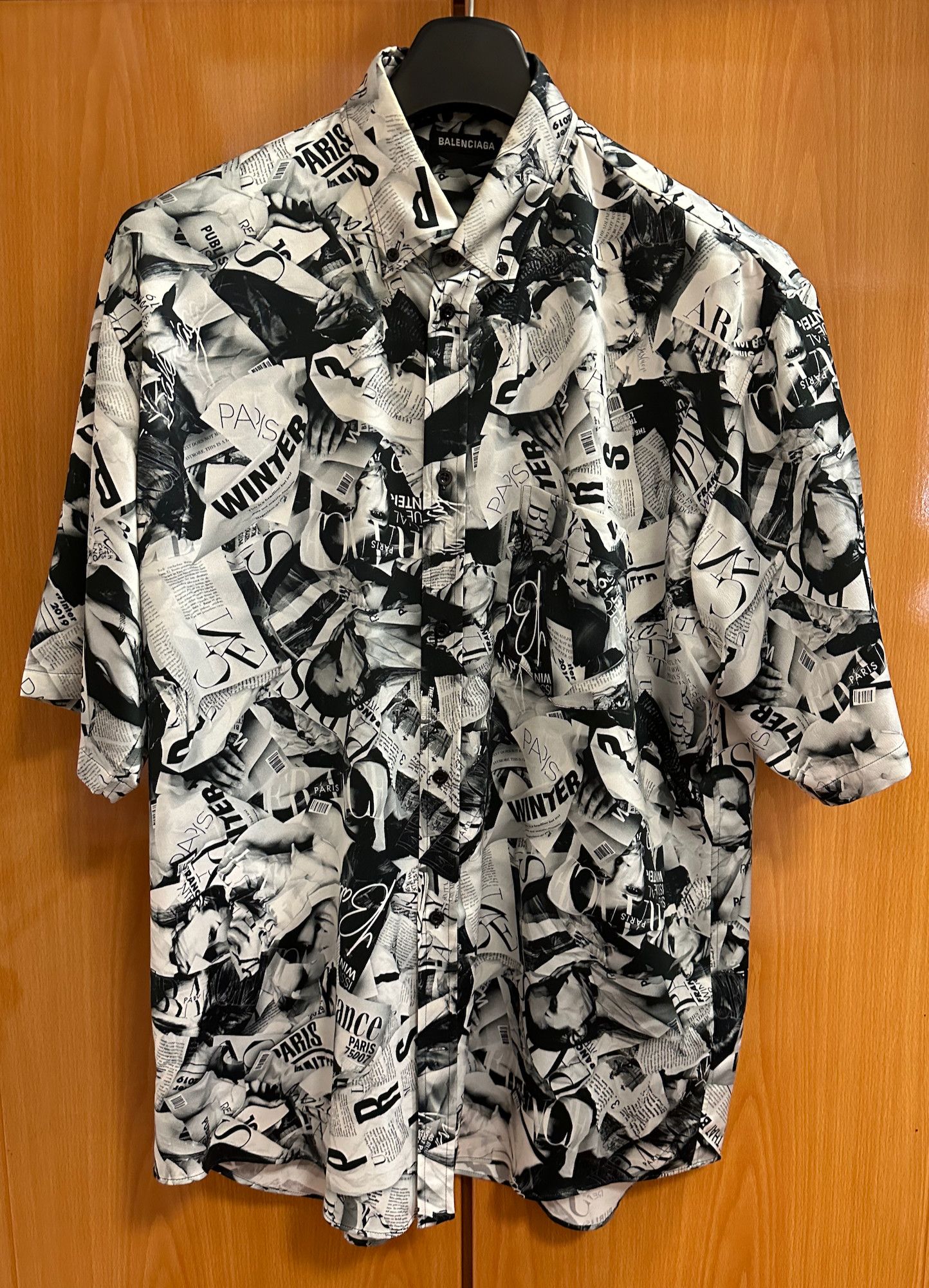 Balenciaga Balenciaga Printed Short Sleeve Shirt Size US M / EU 48-50 / 2 - 1 Thumbnail