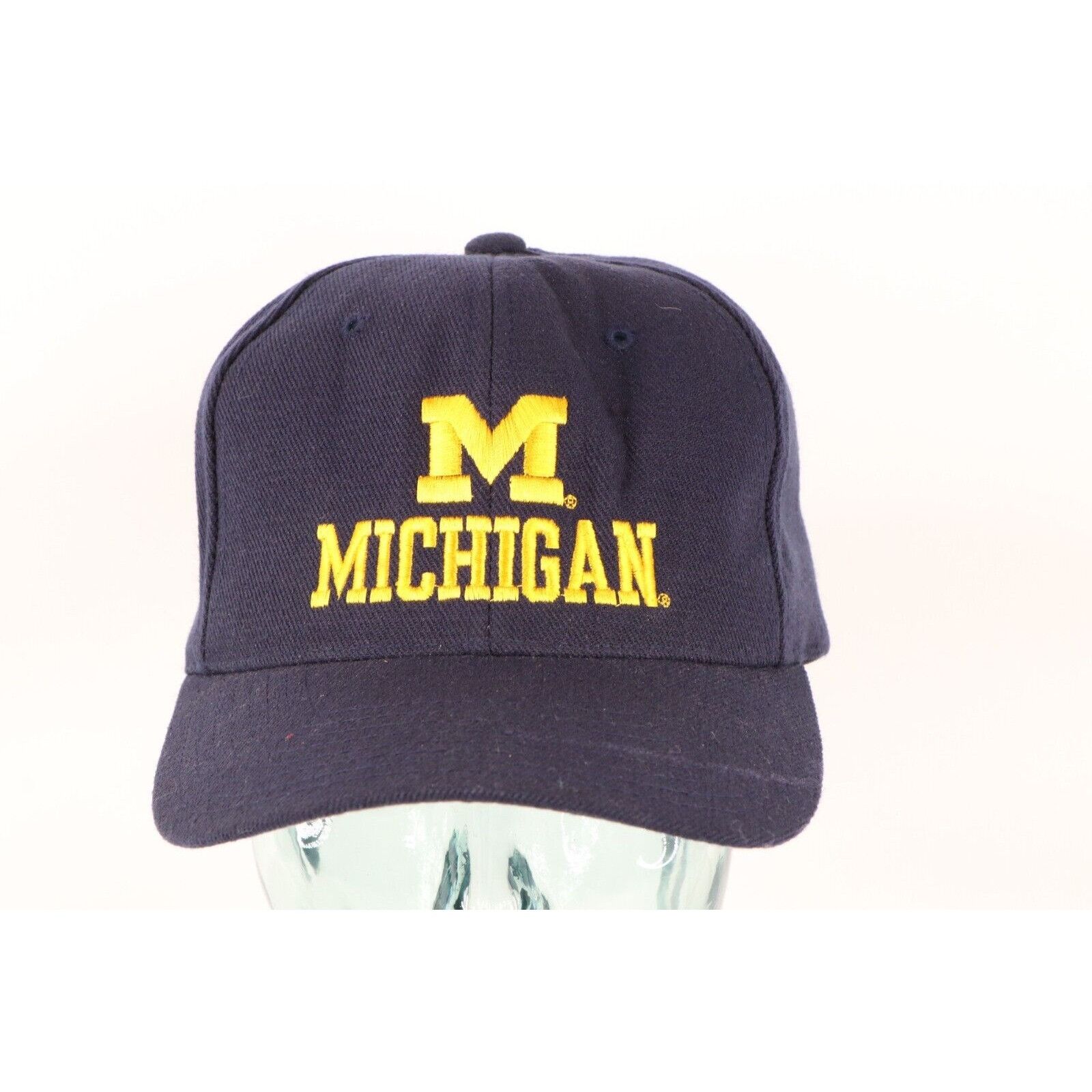 Vintage Vintage 90s University of Michigan Spell Out Snapback Hat Size ONE SIZE - 1 Thumbnail