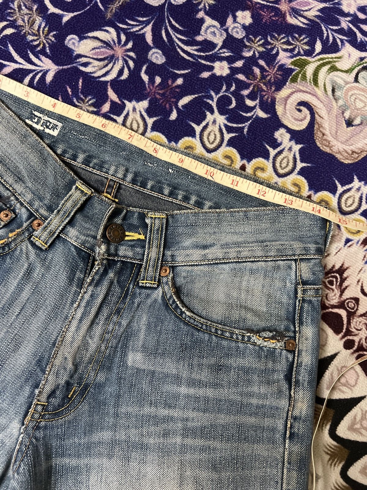 Edwin Vintage Edwin 503 Regular Distressed Denim Size US 29 - 16 Thumbnail