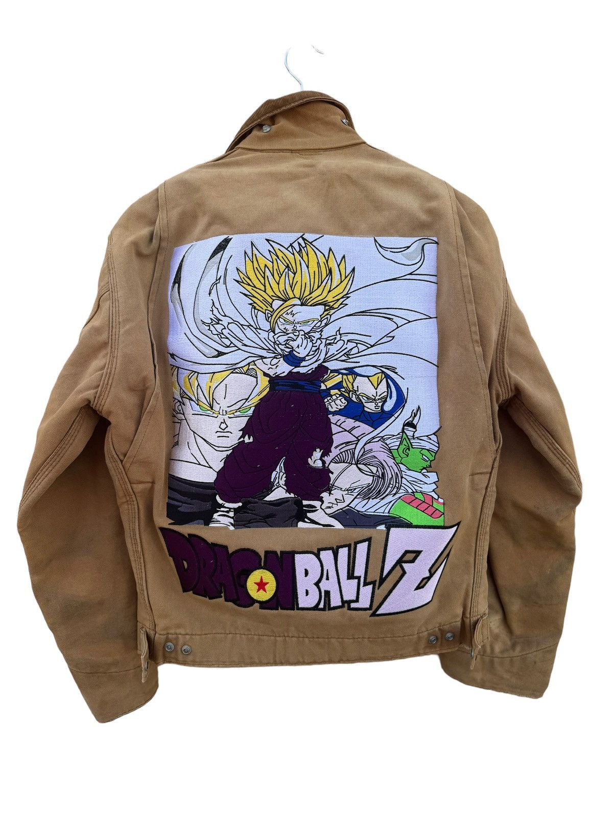 image of Moca Carhartt Gohan Cell Games Coat Goku Vegeta Dbz Supe in Tan, Men's (Size Medium)
