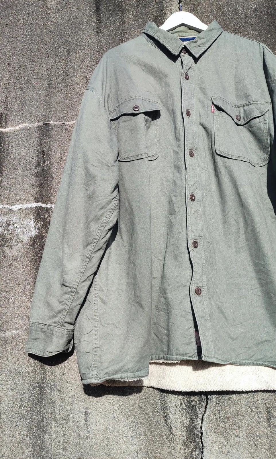 Levi's Vintage Levi’s Sherpa-Lined Shirt Jacket – XXL Utility Style Size US XXL / EU 58 / 5 - 6 Thumbnail