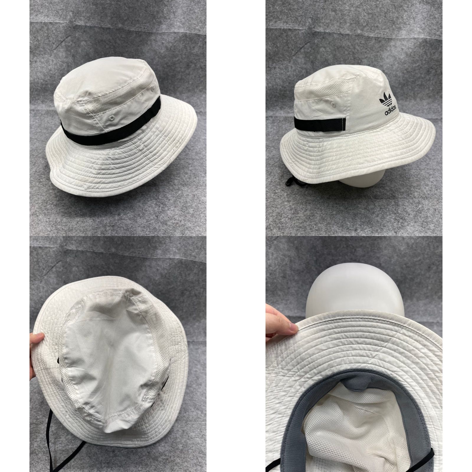 Adidas Adidas Sun Bucket Hat Cap Adult One Size White Polyester Camp Outdoor Size ONE SIZE - 8 Thumbnail