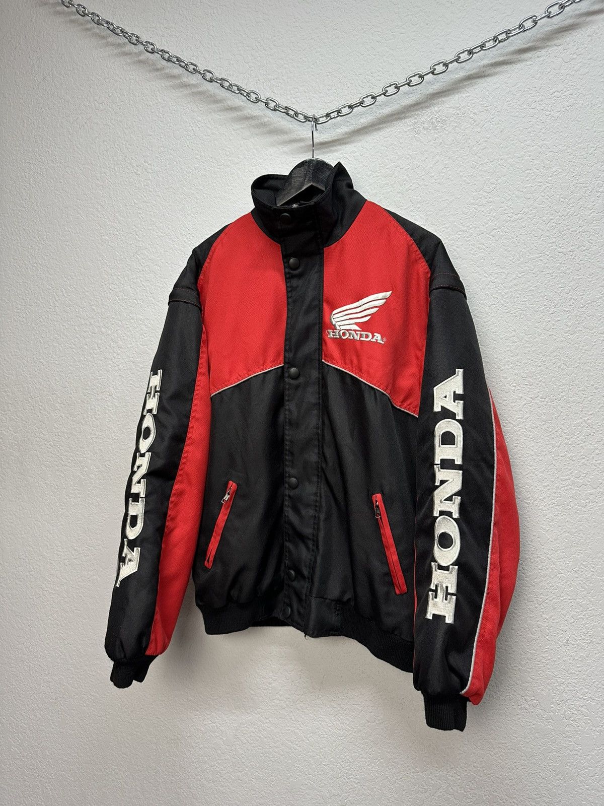 Honda Vintage Honda Racing Jacket Embroidered Big Logo Y2K Formula Size US L / EU 52-54 / 3 - 8 Thumbnail