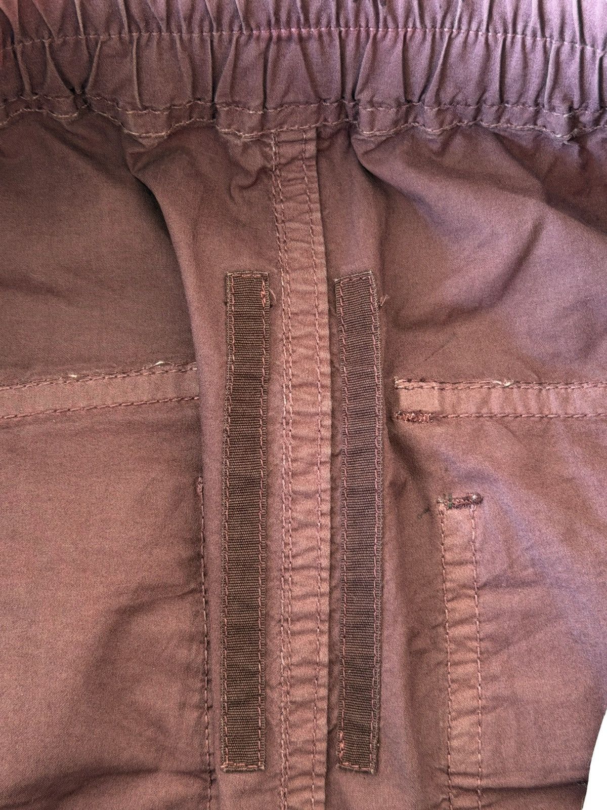Rick Owens Drkshdw Rick Owens Dark Cherry Waxed DRKSHDW Creatch Cargo Pant FW21 Size US 34 / EU 50 - 11 Thumbnail